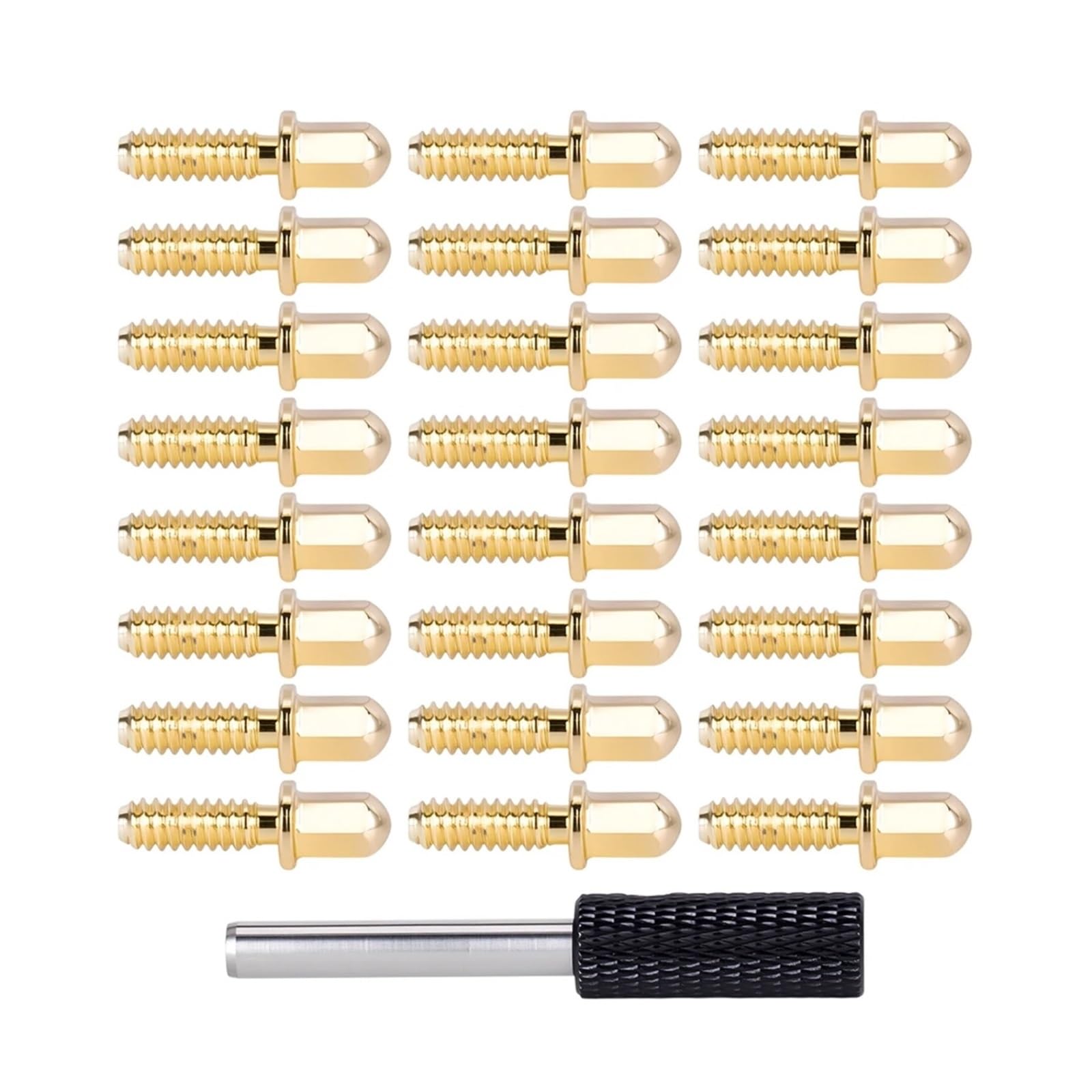 Accesorio Modelos RC para Axial para Scx10 para Traxxas para Trx4 1/10 1/8 M3x8mm Tornillos Hexagonales De Metal Kit 24 Uds con Destornillador Piezas Coche RC(Gold)