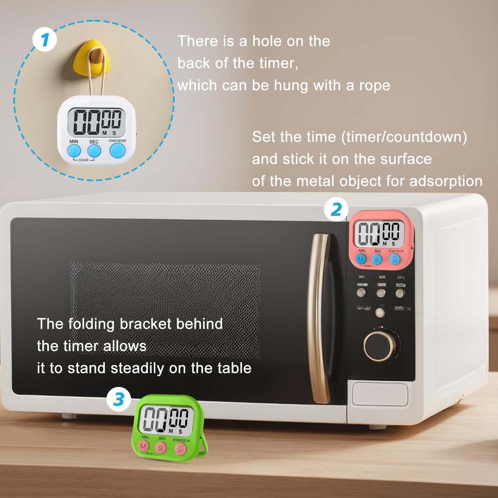 Weinsamkeit Timer da Cucina Digitale, Magnetico Timer con Conto alla