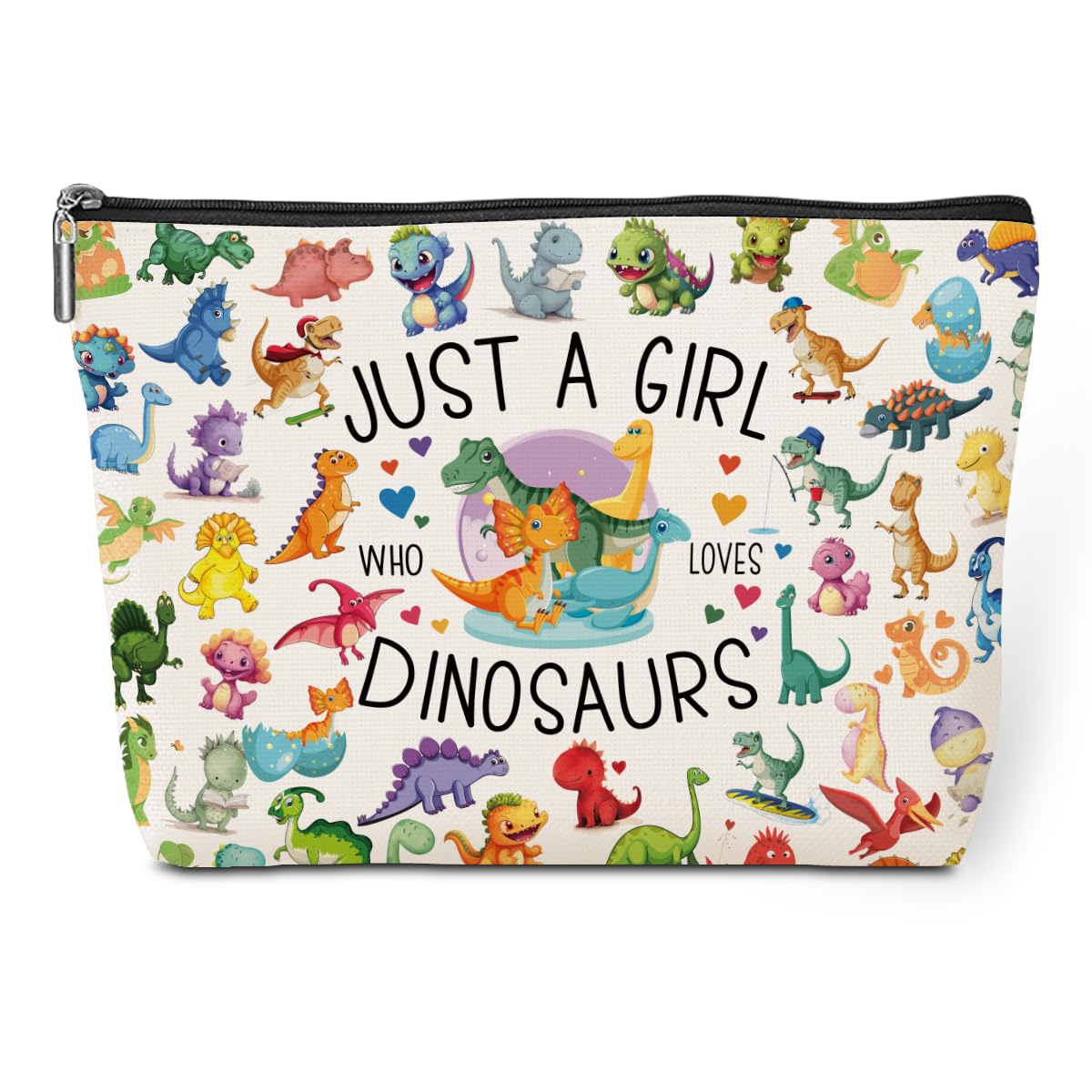 Dinosaur Gifts Cute Dinosaur Accessories Stuff Cosmetic Bag travel Makeup Bag Gifts for Women Sister Animal Lovers Best Friend Birthday Friendship Anniversary Mothers Day Christmas Valentine's Day