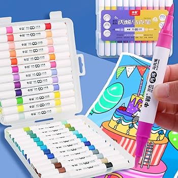 Amazon | karonpeln アクリルマーカー 48色 防水 速乾 アクリル