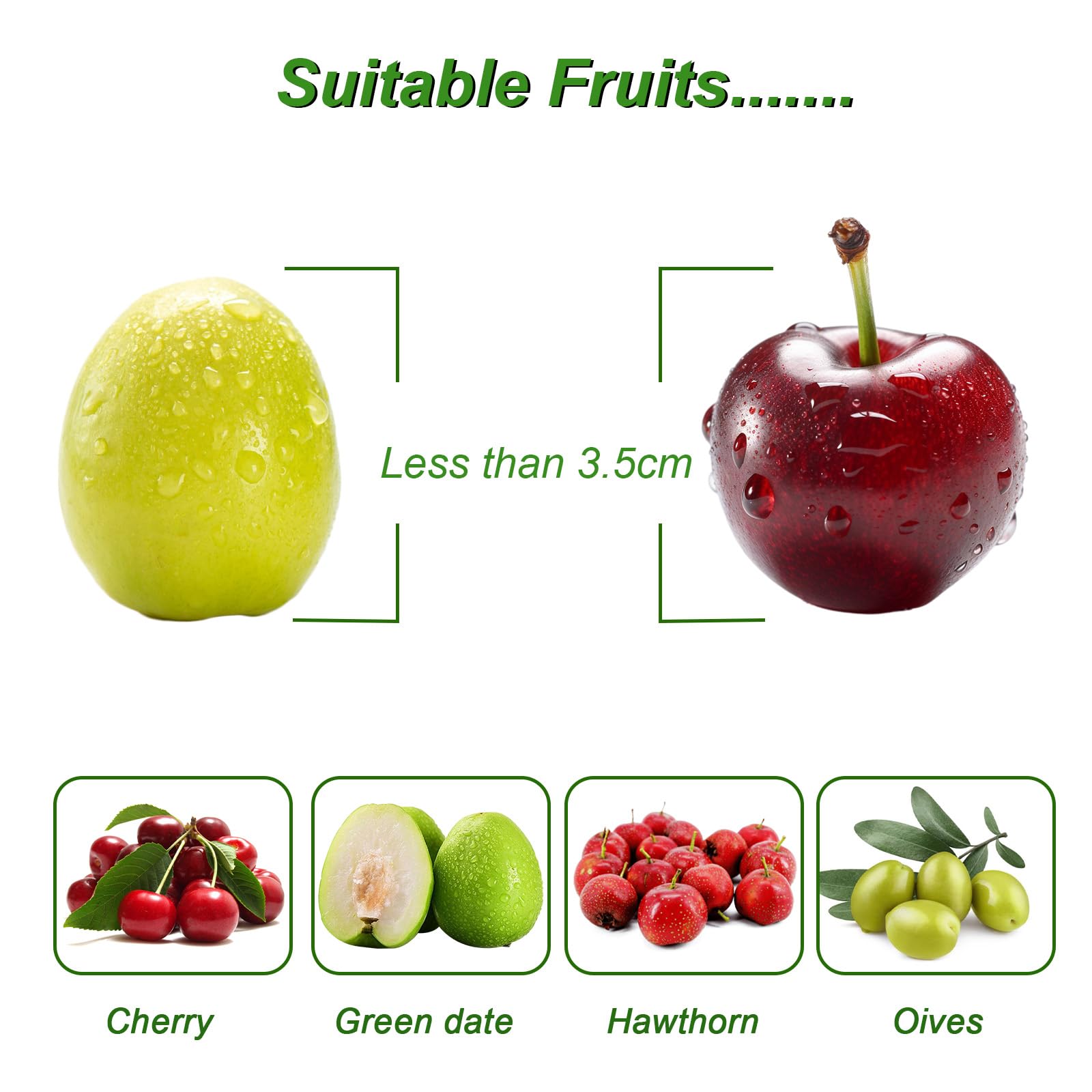 Dénoyauteur de cerises - Dénoyauteur de cerises et prunes - Dénoyauteur manuel pour fruits, cerises et baies de fruits - Noir