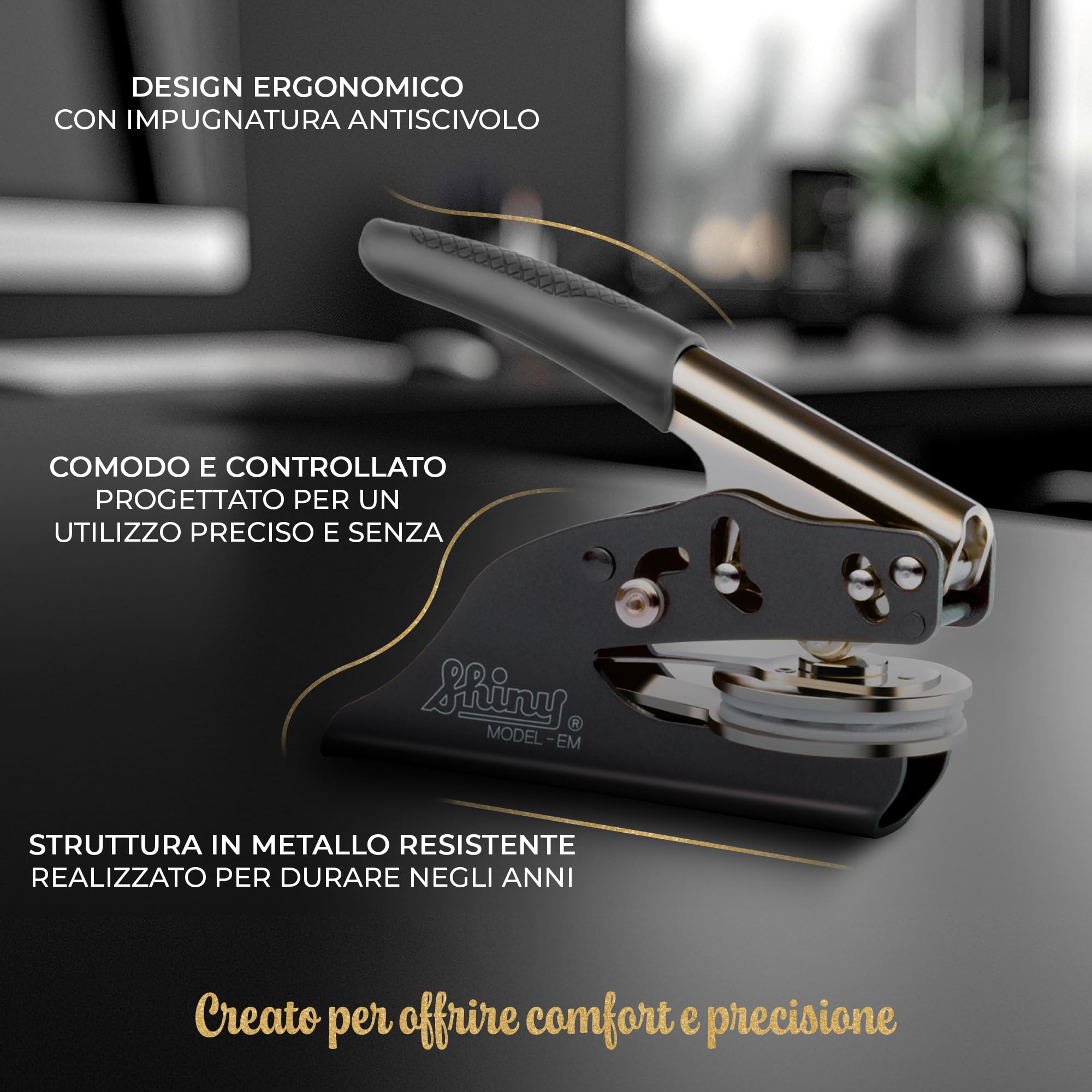 Timbri a rilievo individuali con design personalizzato - Pinze a rilievo personalizzate per carta, perfette per regali e marketing aziendale - Disponibili in esclusiva