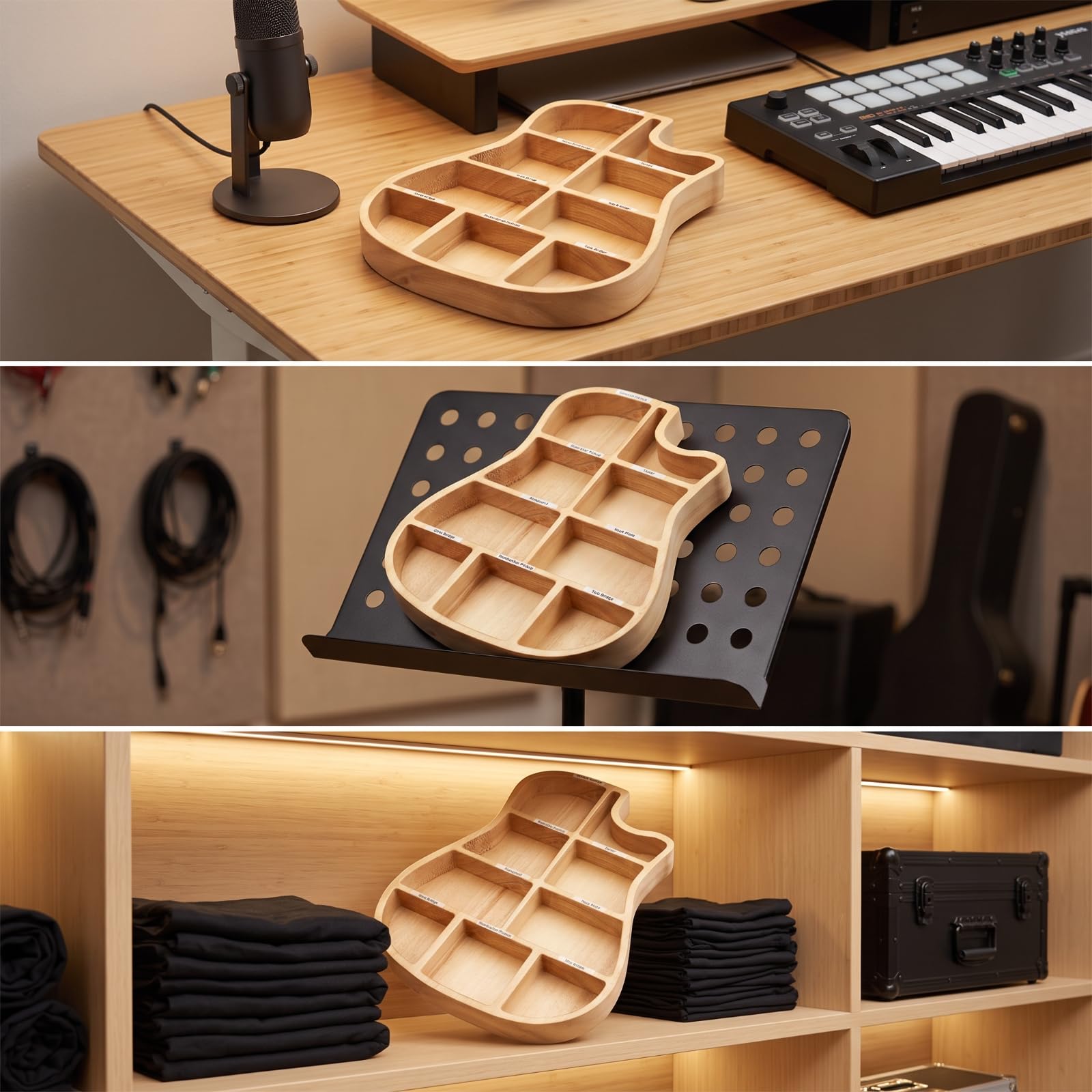 kowaku Porte-Médiators Compartimenté | Pratique, Organiteur pr Médiators, Musiciens