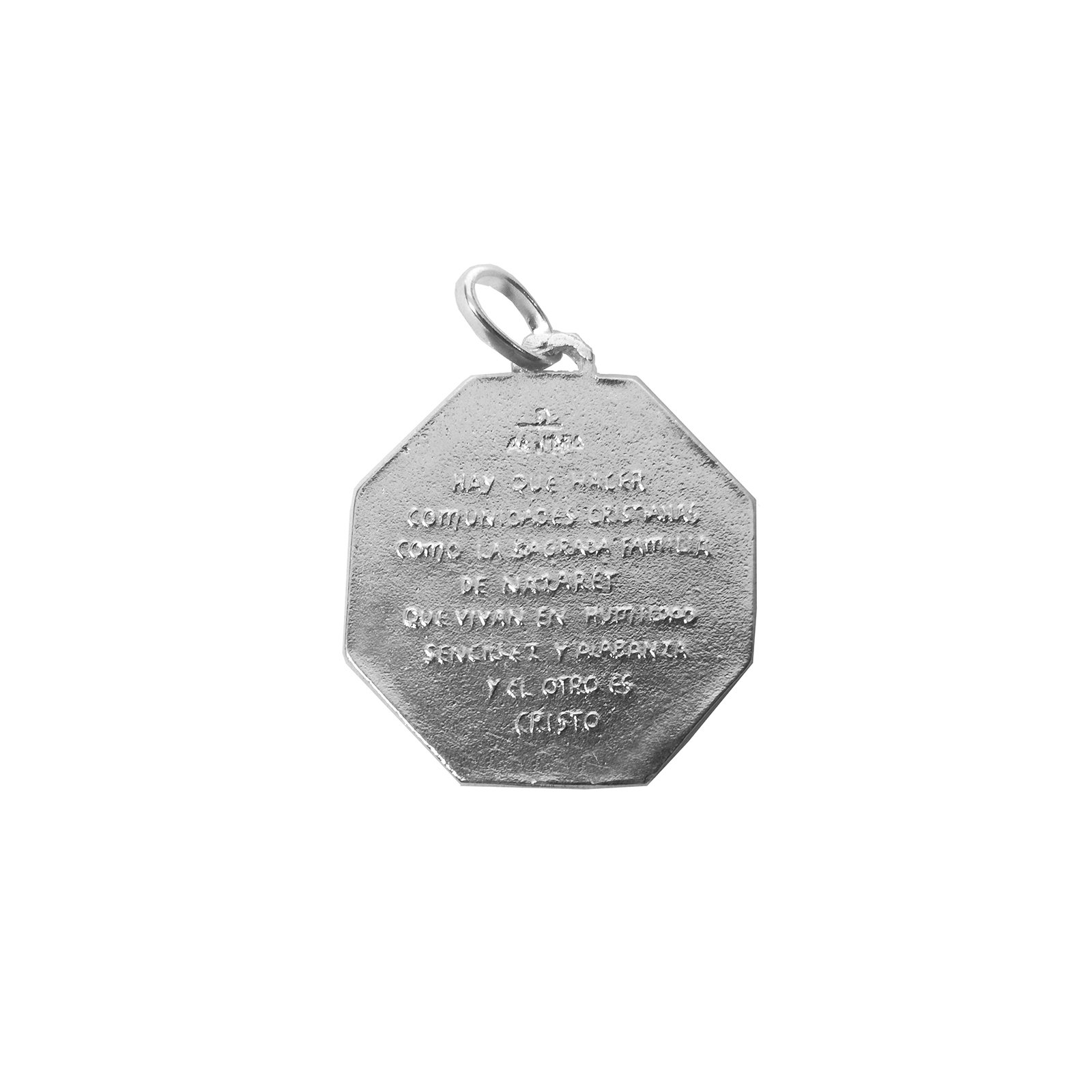 Medalla Octogonal Virgen Camino Neocatecumenal - Plata Ley 925m - Colgante Virgen de Kiko - Fabricado en España por Catecúmenos - Identifícate con tu FE - Unisex