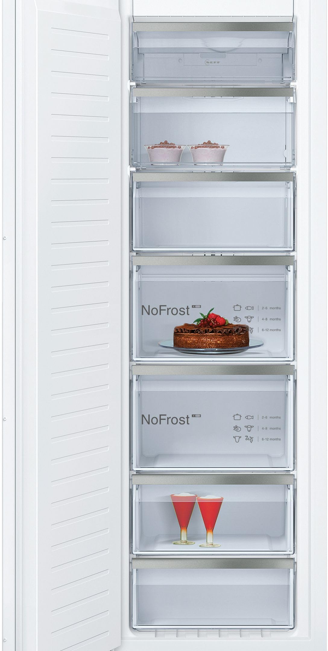 NEFF, GI7813CE0, congelatore da incasso completamente integrato, 177,5 x 56 cm, capacità totale: 212 l, N 70