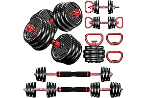 4-in-1 Adjustable Weight Dumbbell Set: Enhance Your Home Workout Regimen