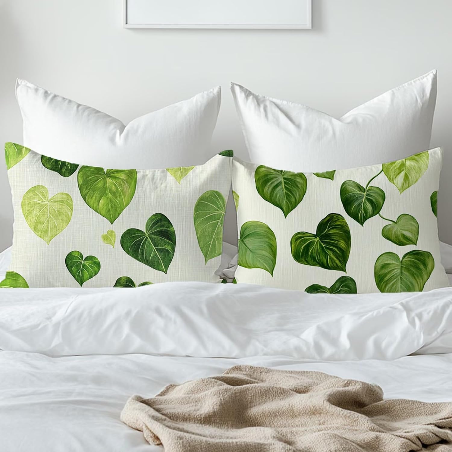 クッションカバー 60x80cm ベージュ Pillow Case 北欧 長方形 おしゃれ ソファ背当て リネン 座布団カバー 隠し