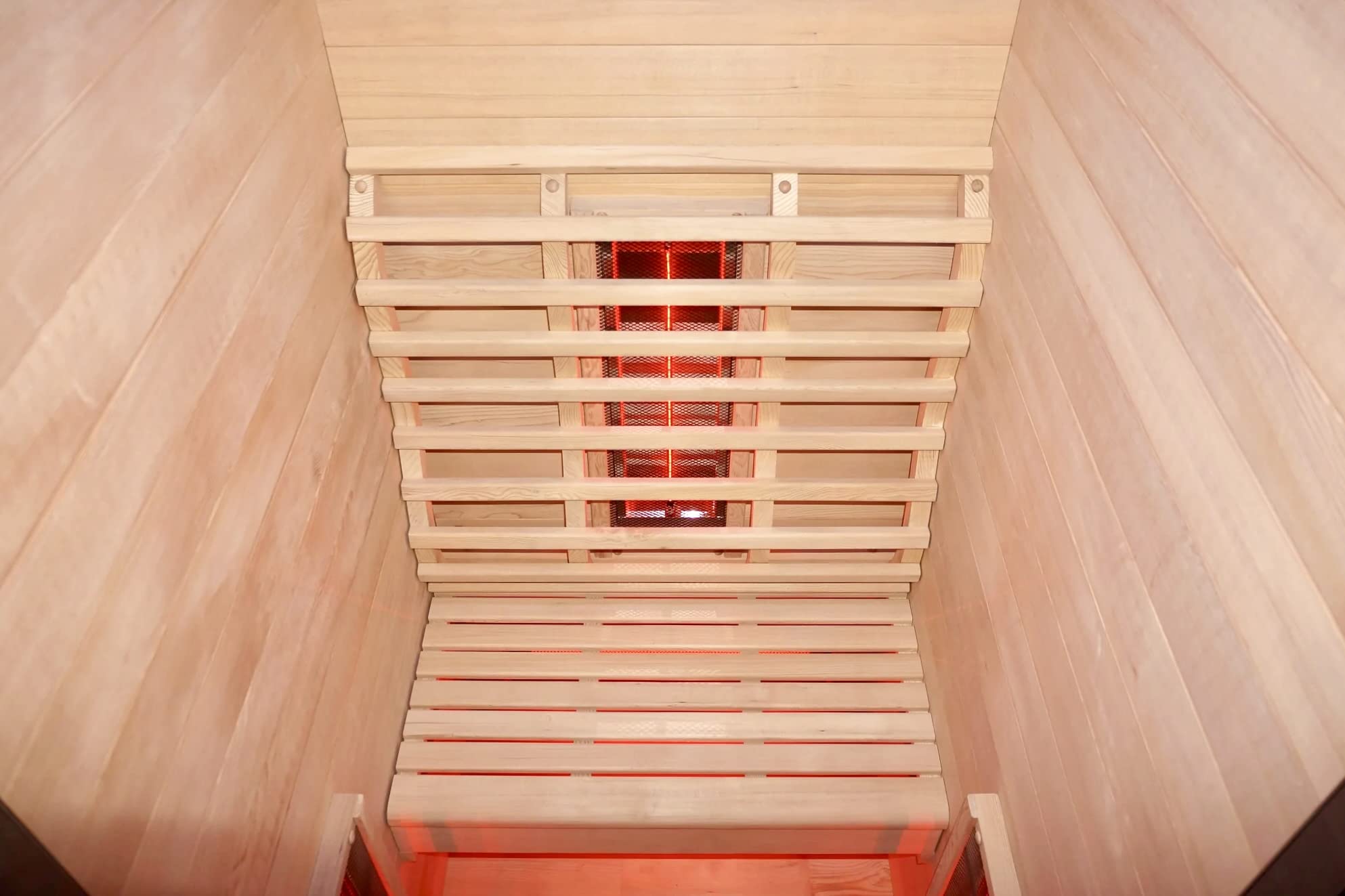 SANOTECHNIK Cabina de infrarrojos RUBY 1 – 1 persona sauna de infrarrojos 90 × 100 × 195 cm | 4 focos de espectro completo (1550 W), luz LED, Bluetooth, MP3, cristal de seguridad ESG de 6 mm, pantalla