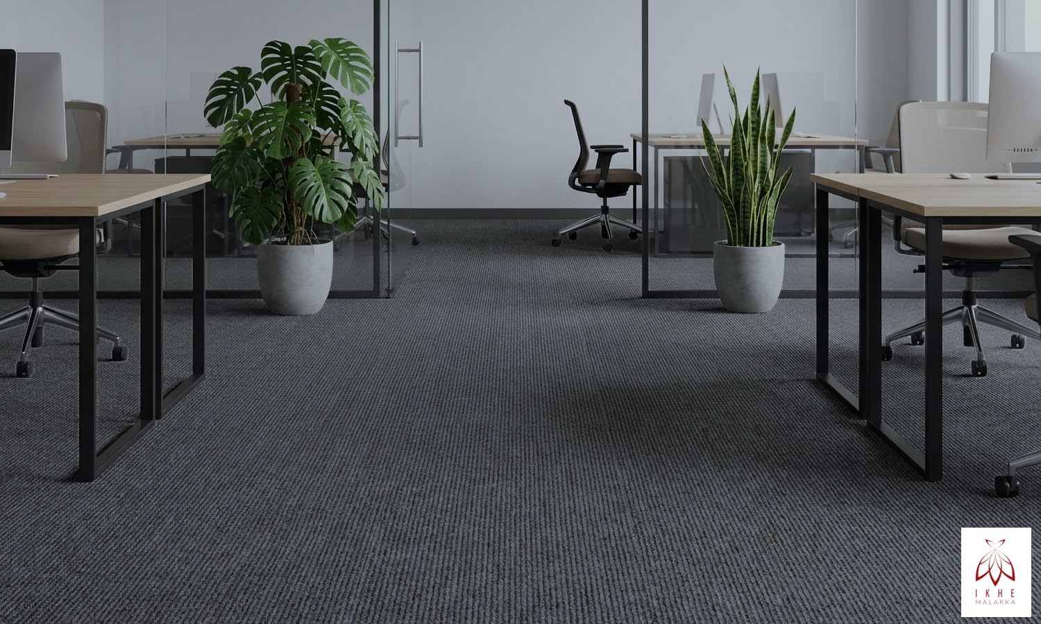 Selbstklebender Teppichboden 6 m² – 120×500 cm Teppich Rolle, 5 mm stark, geruchslos, schnell verlegbar, Bodenbelag für Wohnzimmer, Büro, Kinderzimmer (Dunkelgrau SXP-TWDT-002, 6m²)
