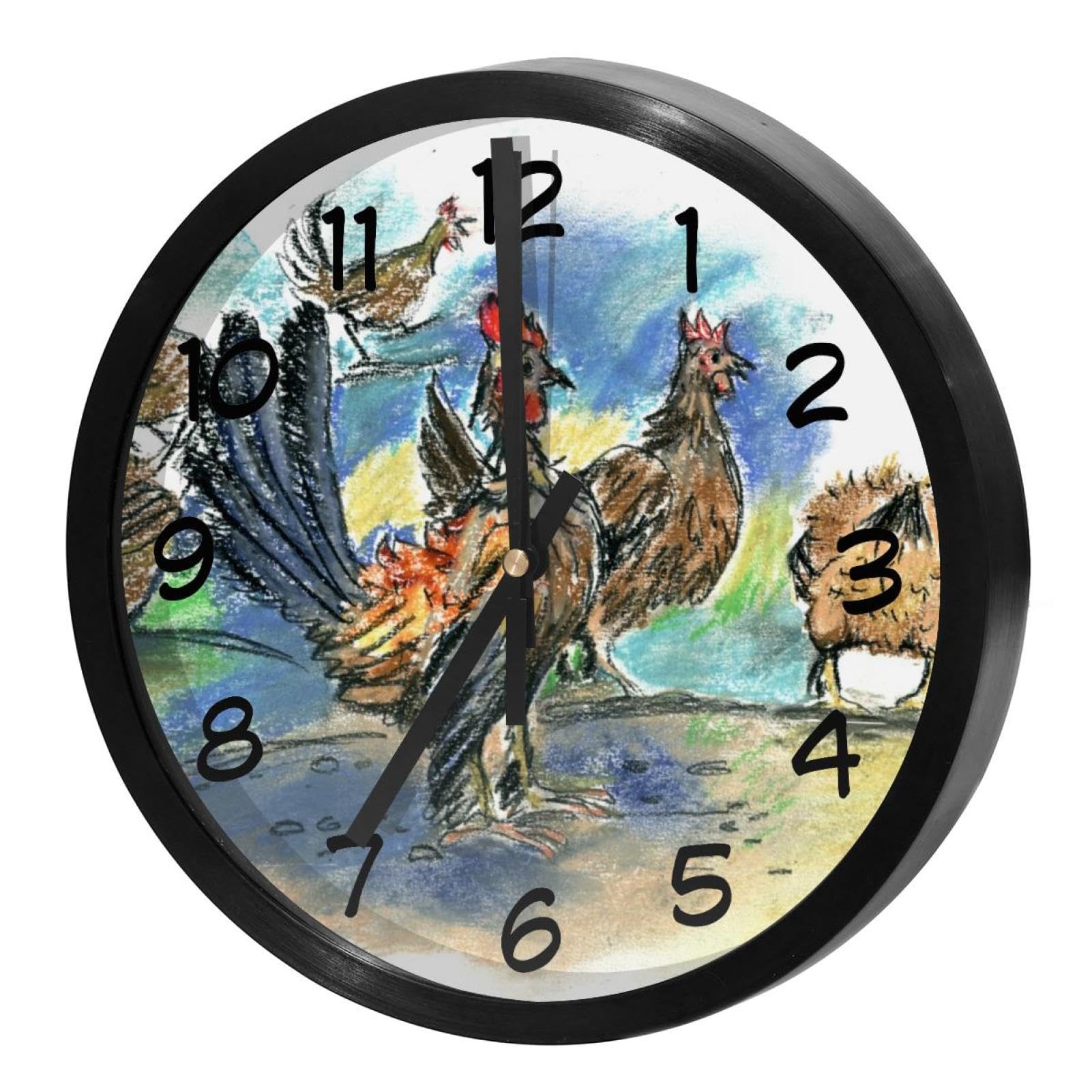 Horloge murale silencieuse à quartz pastel pour cuisine et bureau