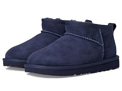 UGG Kids Classic Ultra Mini (Little Kid/Big Kid) Kids Shoes New Navy : 3 Little Kid M, Sheepskin