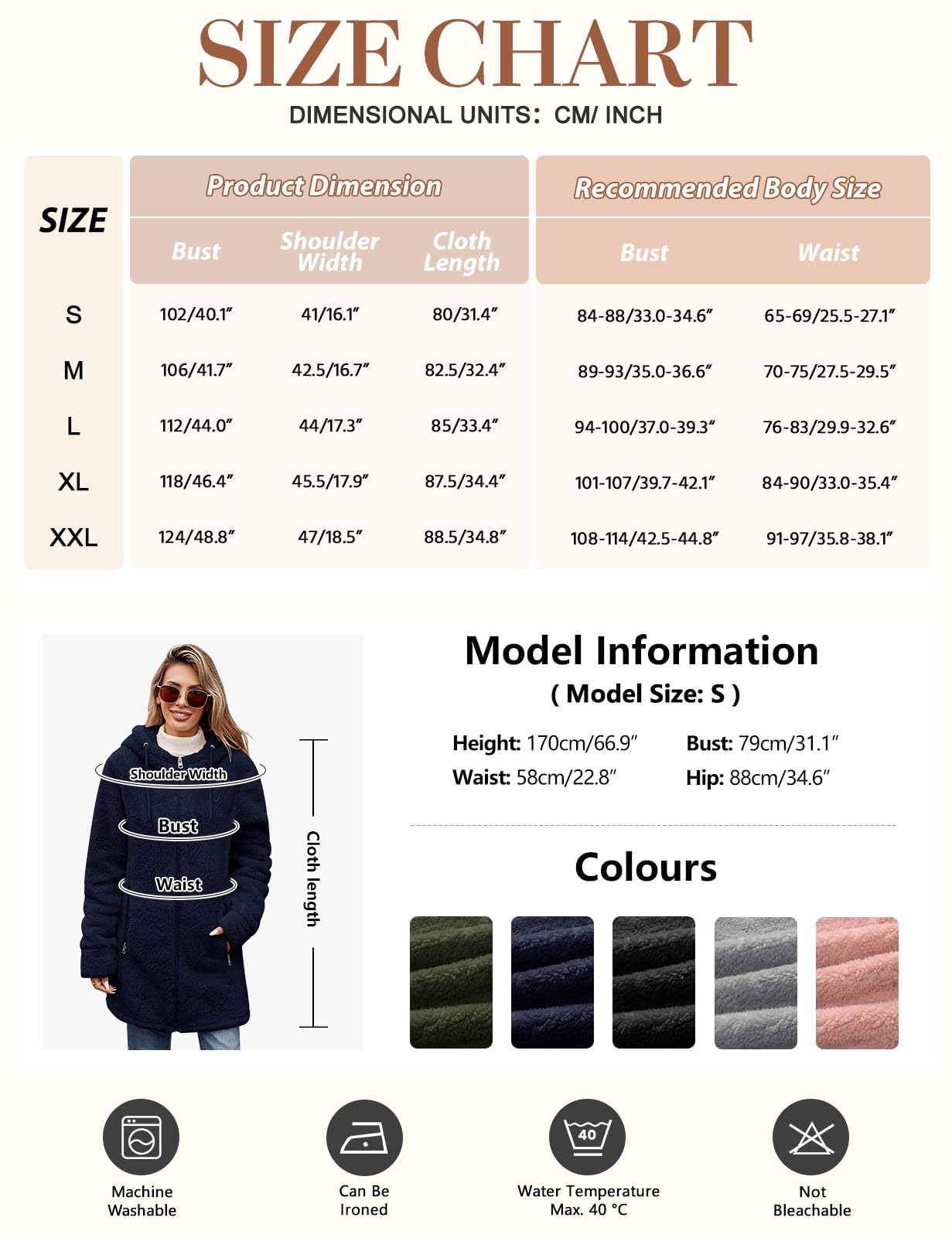 Veste Polaire Femme Hiver Chaud Sweat à Capuche Zippé Manteau Doublure Blouson Manteaux à Capuche Manche Longue Slim Fit Jacket Automne Casual Outwear avec Poches