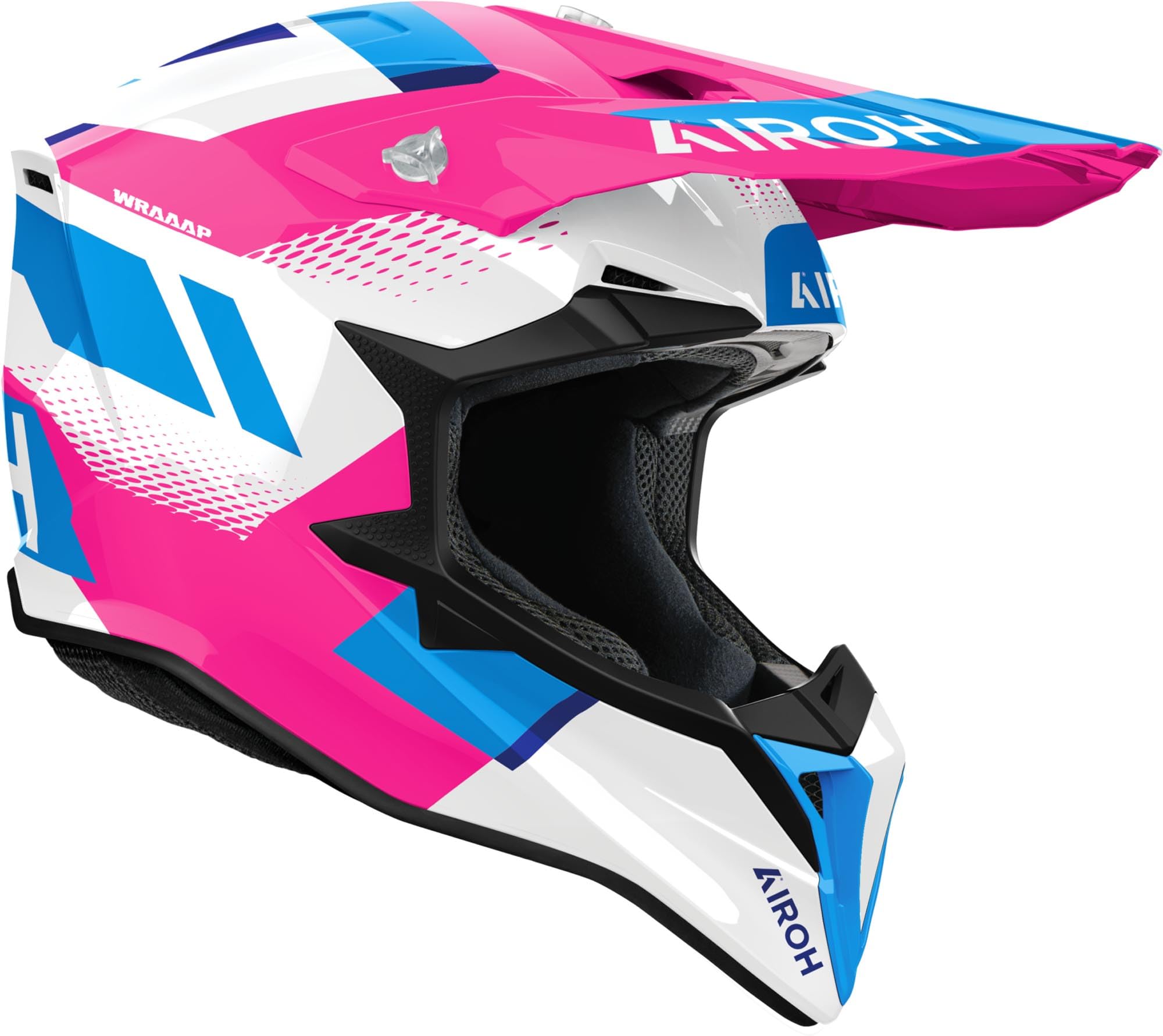 AIROH WRAAAP Vision Naranja/Blue Gloss XS