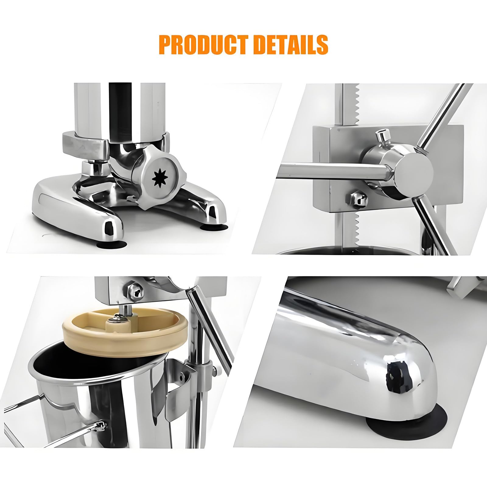 Churrera Manual Multifuncional - Churrera Española Comercial De Acero Inoxidable De 2l/3l con 5 Moldes,Ideal para Meriendas,Donas Y Churros, Restaurantes,Panaderías Y Cafeterías 3L