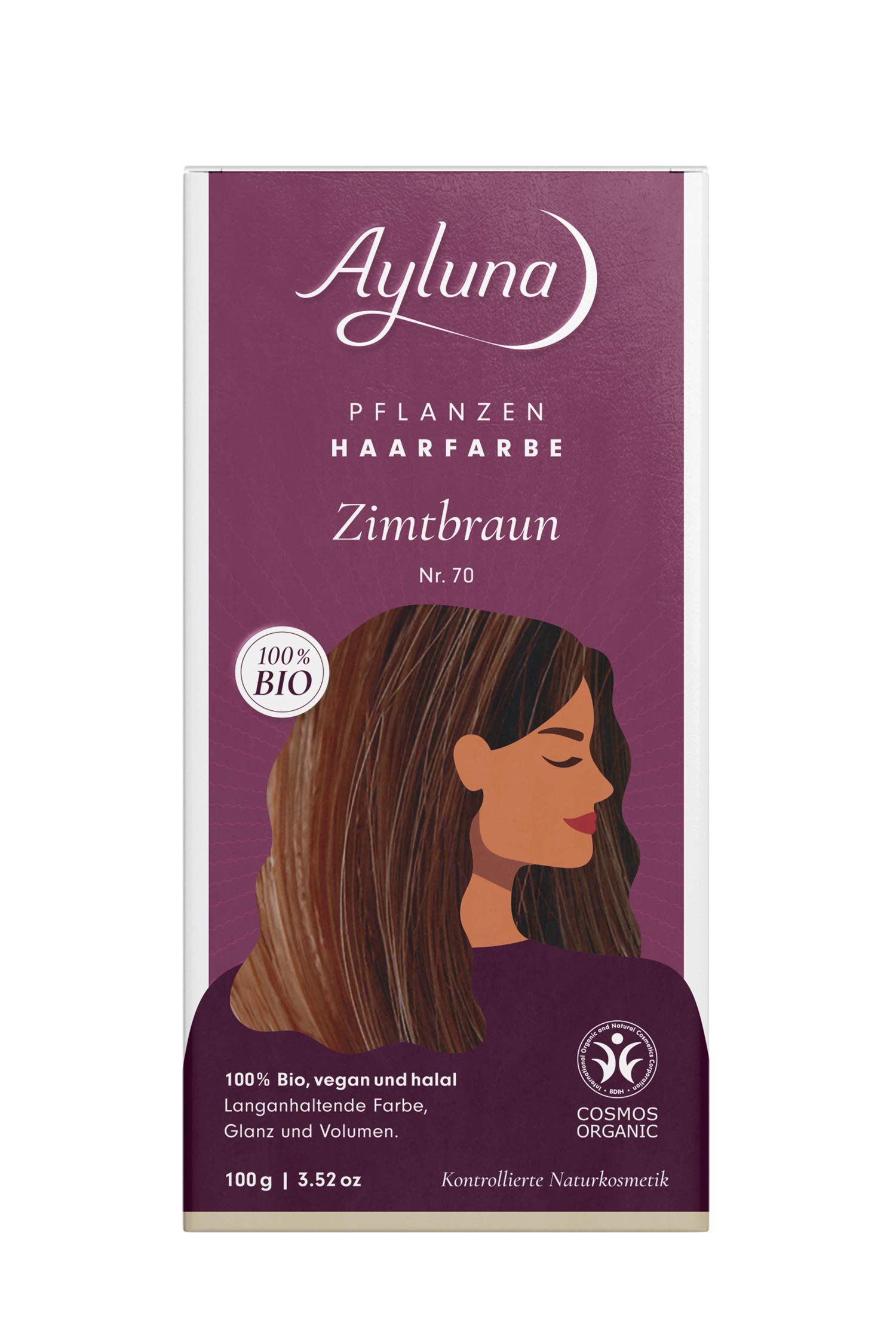 Ayluna Naturkosmetik Haarfarbe Nr.70 Zimtbraun