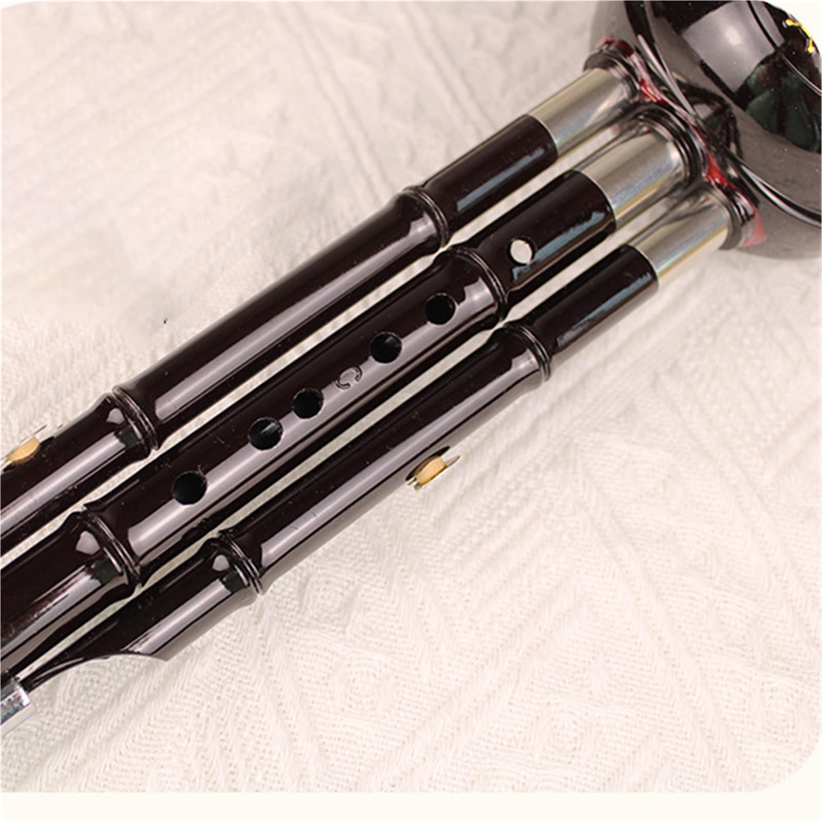 Hulusi Bakelitowy Trójtonowy Hulusi C-tuning B-flat Tuning Instrument Dla Początkujących Żywica Hulusi(Pink,C)