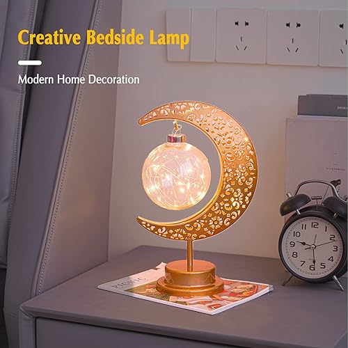 Miniatura 4 de Lámpara de luna, lámpara para dormitorio, luz de luna encantada, luz de noche LED, luces nocturnas mágicas para niños, lámpara de luna creciente