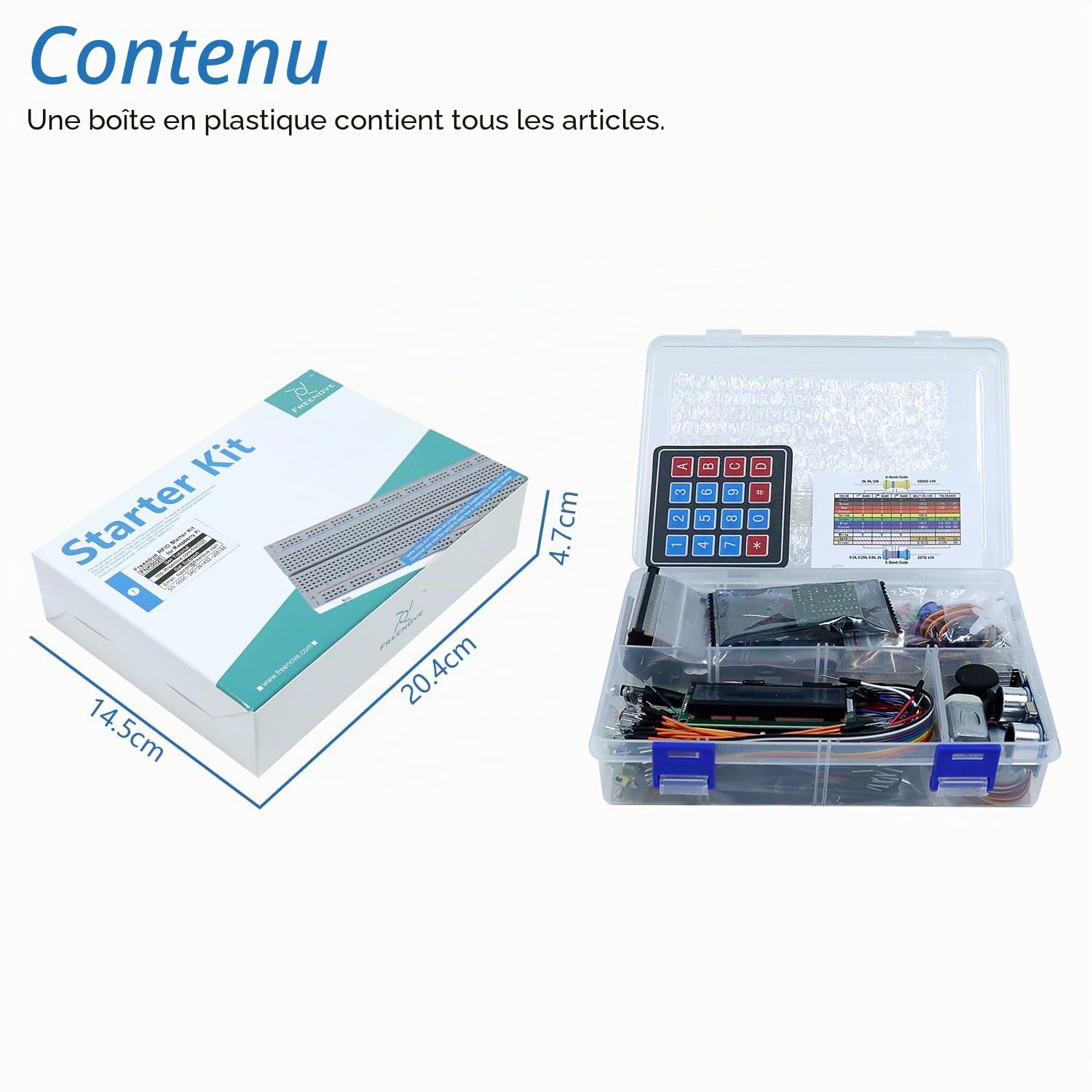 Freenove RFID Starter Kit for Raspberry Pi 5 4 B 3 B+ 400 Zero 2 W, 927-Page Detailed Tutorial, Python C Java Scratch Processing Code, 204 Items, 122 Projects (Raspberry Pi Not Included)