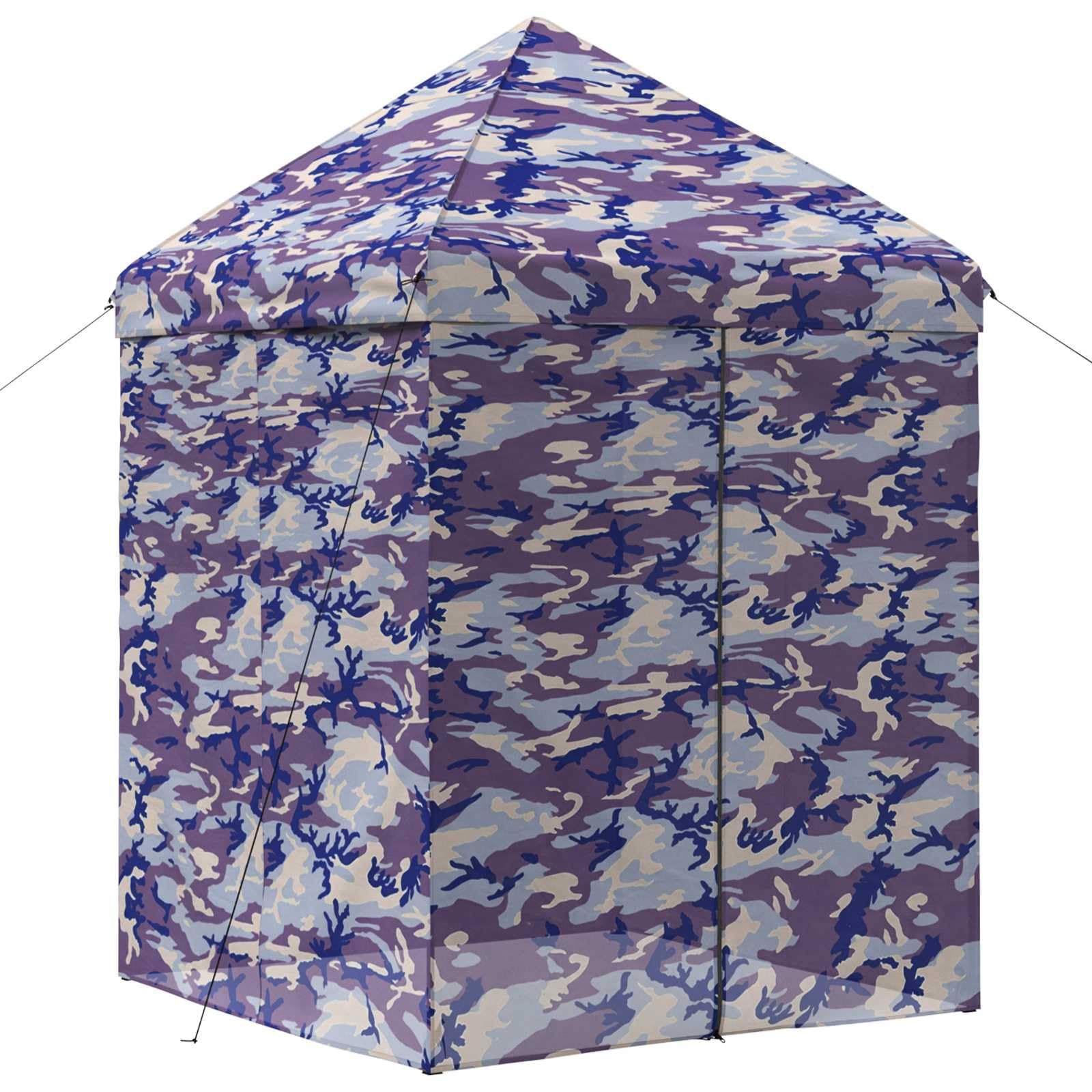 Pop-up Altana z 4 ścianami bocznymi 2,9 x 2,9 m Niebieski Kamuflaż