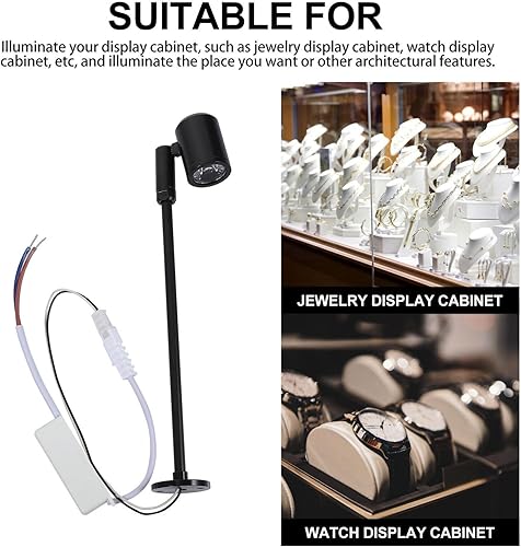 Miniatura 6 de 2 unids/set LED 3 W brillante lámpara de lectura joyería proyector 8.2 in mini lámpara de pie creativa lámpara de mesa decoración para dormitorio