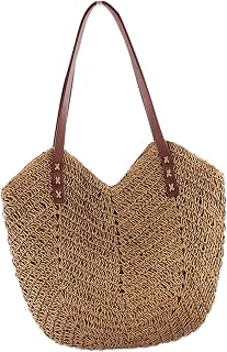 Ansxcehxy Bolso de mano, elegante bolso de hombro para mujer, color marrón claro, un color, Talla única
