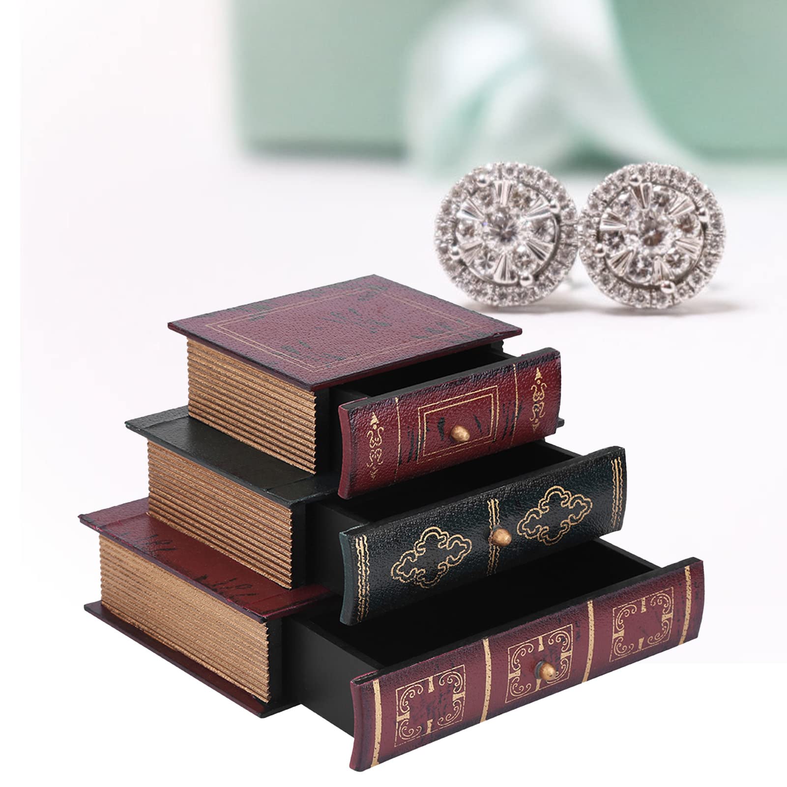 Uoxhfdh Women's One Color Jewelry Storage Case, Jewellery Box,Jewlery Box Book Shape Jewelery