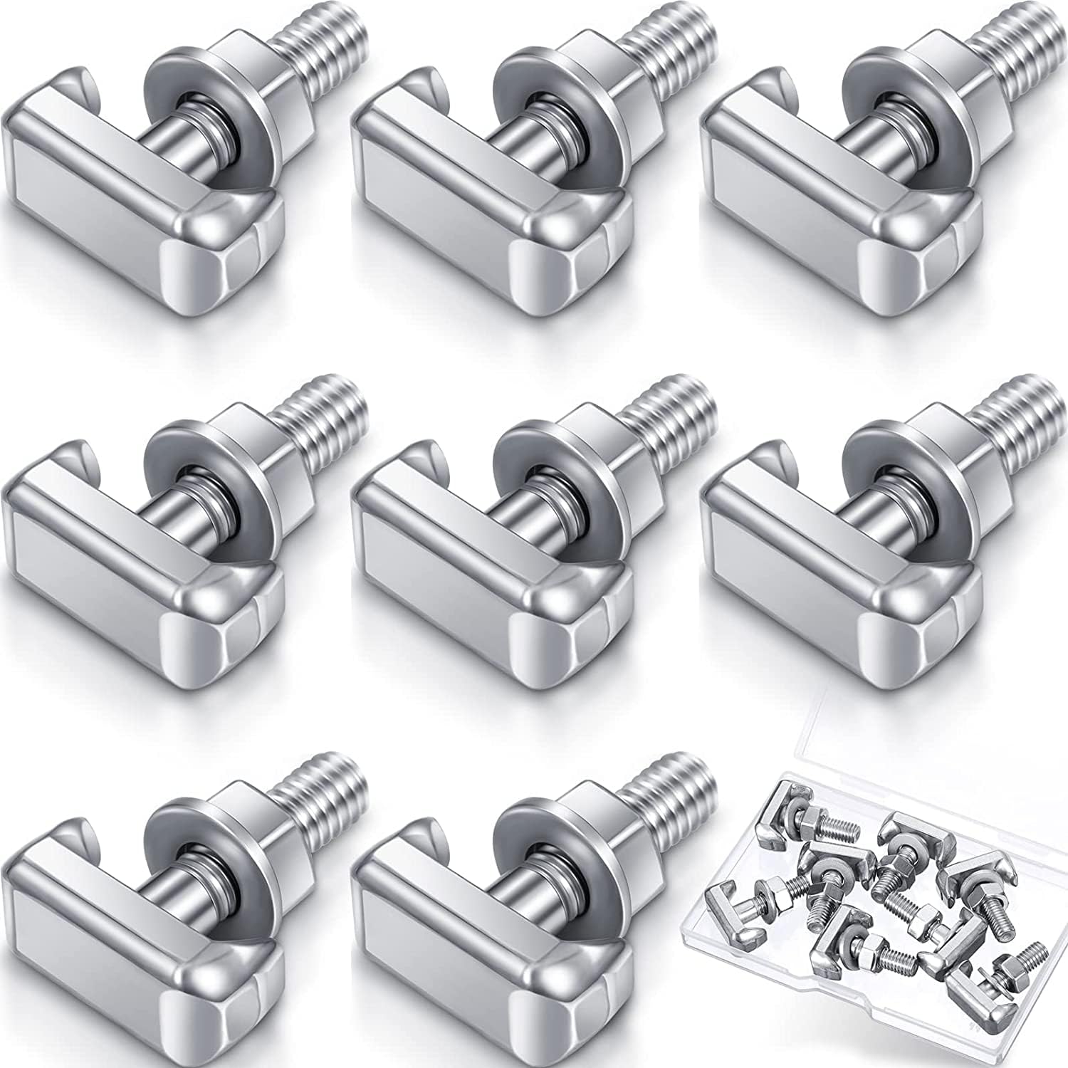 T Bolt Battery Terminal Nuts, Cable Extender Replacement for 64740 GM 19116852, VW 6x0-915-138, 61128373946 (8 Pcs)