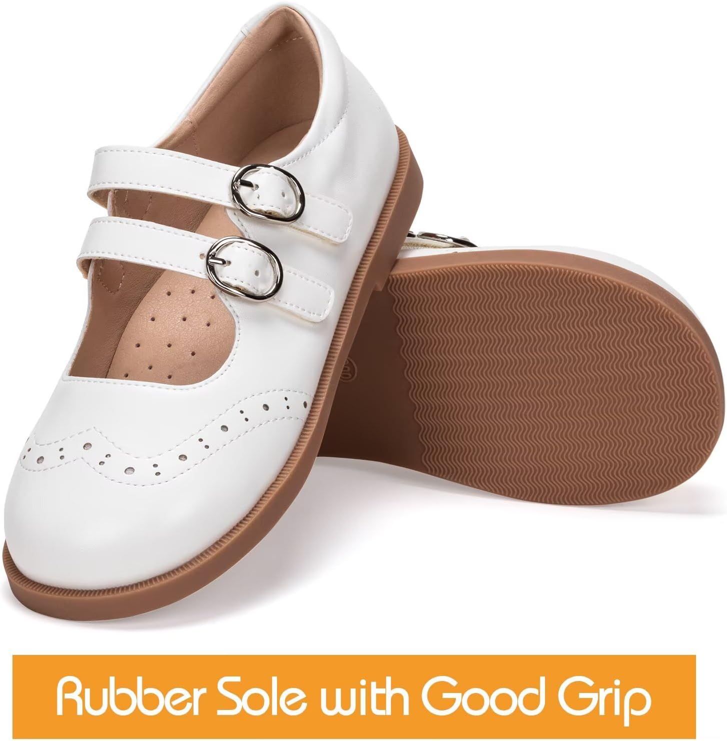 Frank Mully Girls Flats Mary Jane Shoes Round Toe Dress Shoes School Oxford Flats for Toddler/Little Kid - Image 6