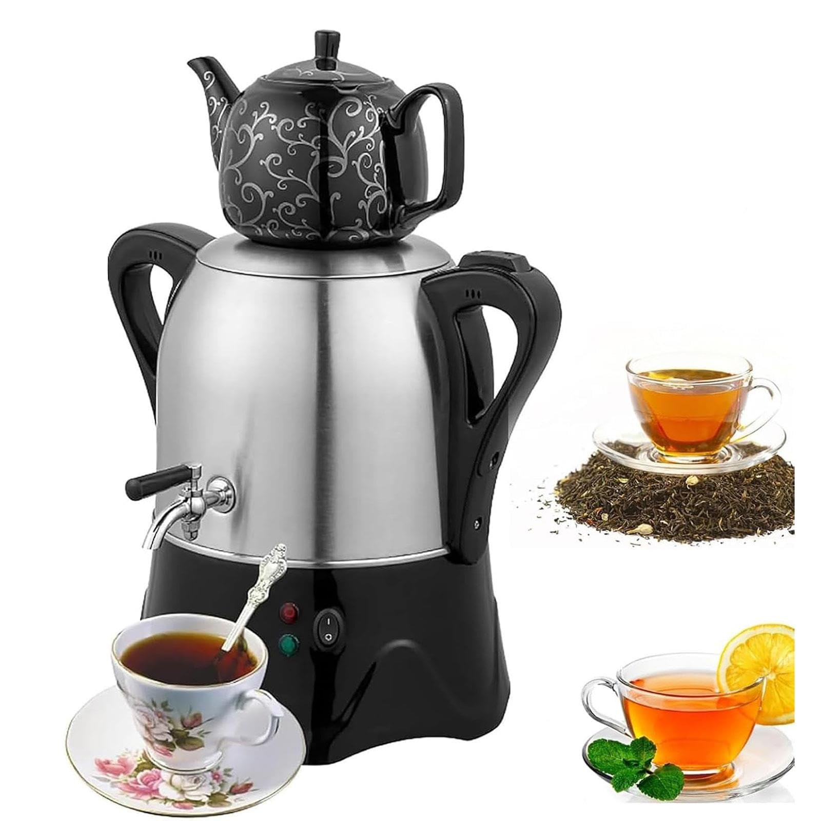 Théière turque électrique 1800w,bouilloire acier inoxydable 3L,théière 1L