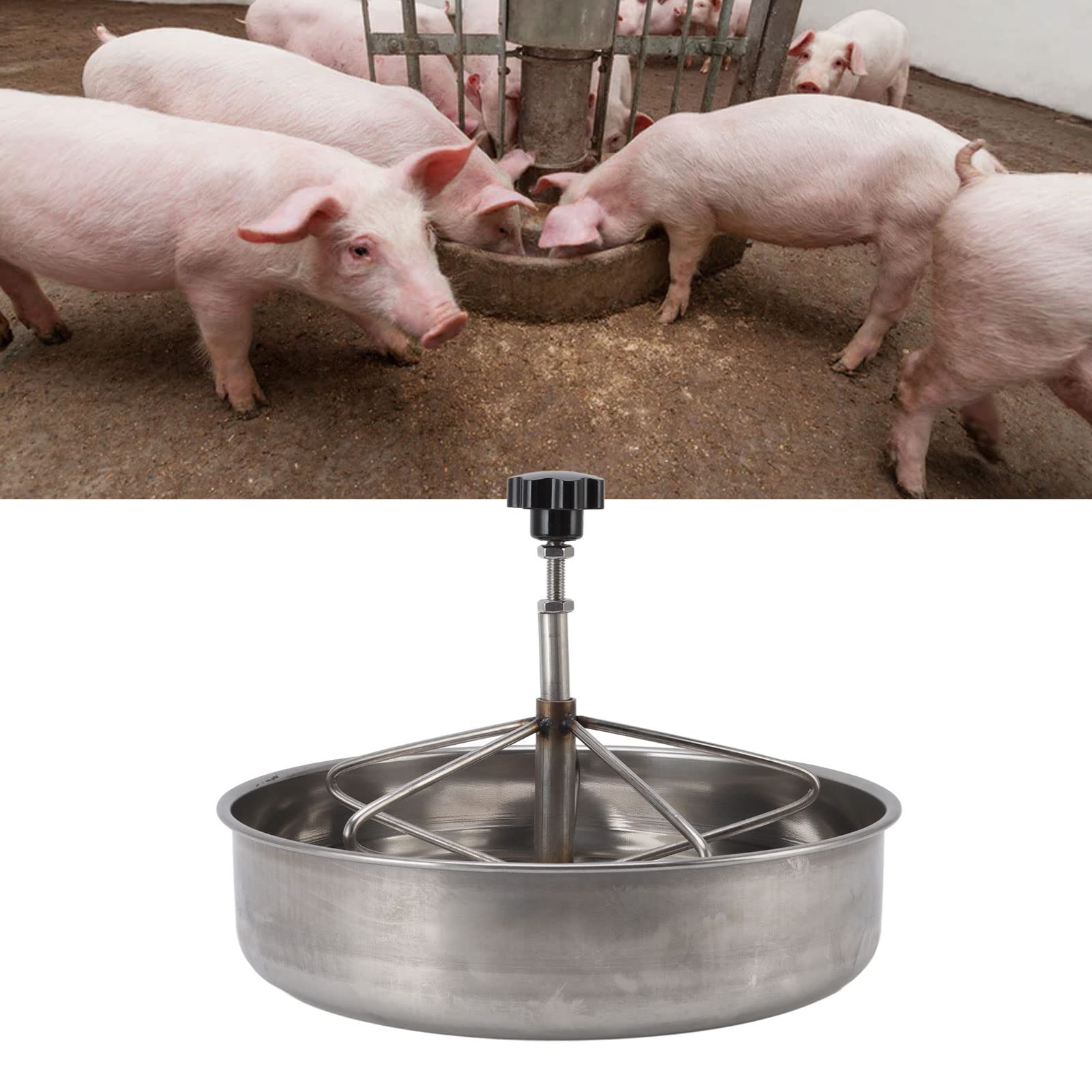 Water Troughs for Livestock, Pig Feed Trough, 201 Stainless Steel Piglets Feeding Trough for Farm Feeding Tool