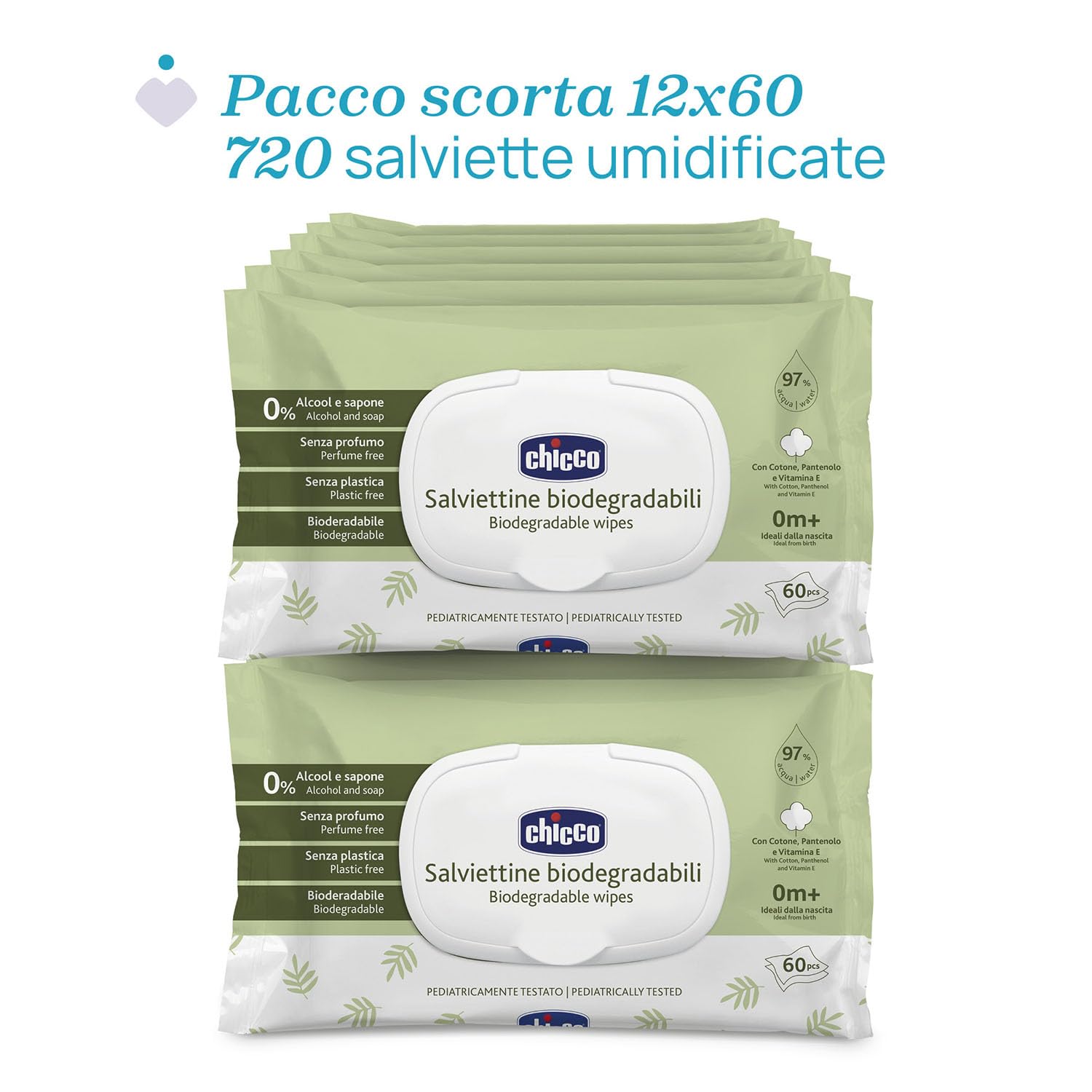 Salviette Umidificate QINER Per Neonati – 255 Pezzi, 99,9% Acqua Pura, Biodegradabili, Senza Plastica, Per Pelli Sensibili, 3 Confezioni Da 85