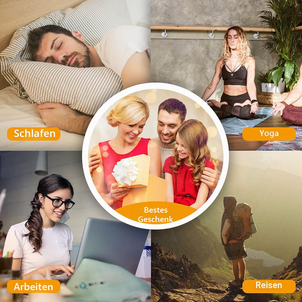 Easysleep Sound White Noise Machine mit 25 beruhigenden Geräuschen und Nachtlichtern mit Memory-Funktion, 32 Lautstärkestufen und 5 Sleep-Timer