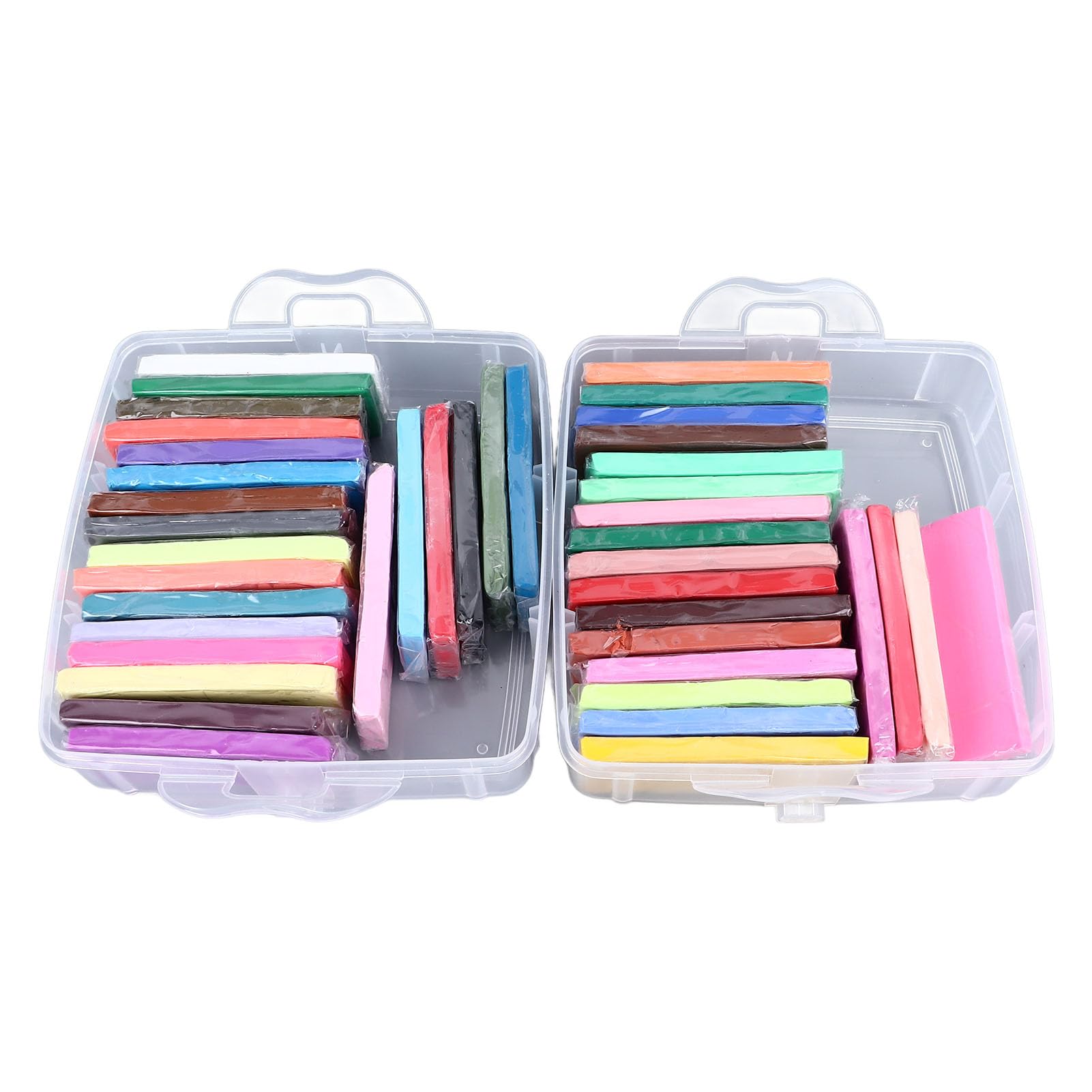 Juego de arcilla de modelado de 42 colores con 5 herramientas de modelado, juego de arcilla suave para manualidades, juego completo de accesorios de arte con molde de silicona y caja de almacenamiento
