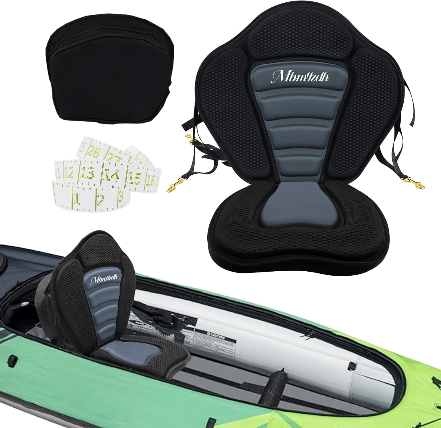 Deluxe Padded Kayak Seats – Premium Shockproof Seats with Back Support for Kayaking, Canoeing, Fishing, Paddle Boarding – Comfort, Versatility and Extra Storage Deluxe Padded Kayak Seats – Premium Shockproof Seats with Back Support for Kayaking, Canoeing, Fishing, Paddle Boarding – Comfort, Versatility and Extra Storage