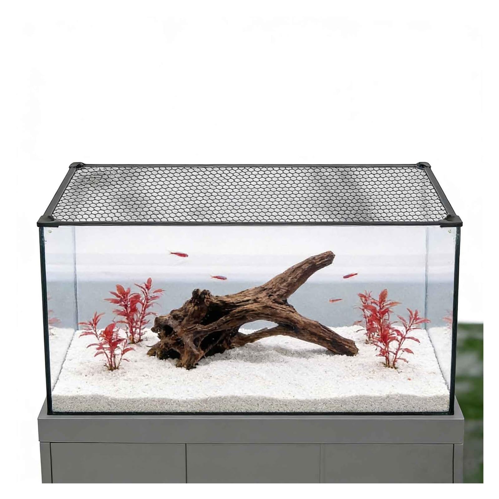 Tapa de malla para acuario con red protectora de nailon resistente de 200x60 cm
