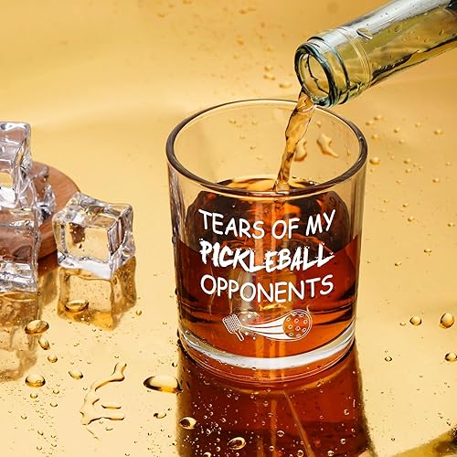 Miniatura 7 de Futtumy Tears of My Pickleball Opponents - Vaso de whisky, divertidos regalos de pickleball para hombres, amigos, amantes del pickleball y