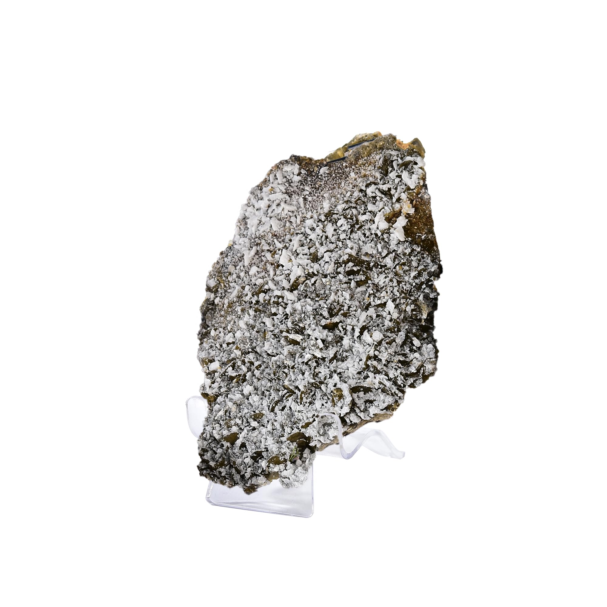 AMOYSTONE Siderite Crystal Cluster Large Decorative Stone Quartz Ore Specimen with Stand 1.7-2 Lbs, Healing Crystal Healer Lover Witchcraft Feng Shui