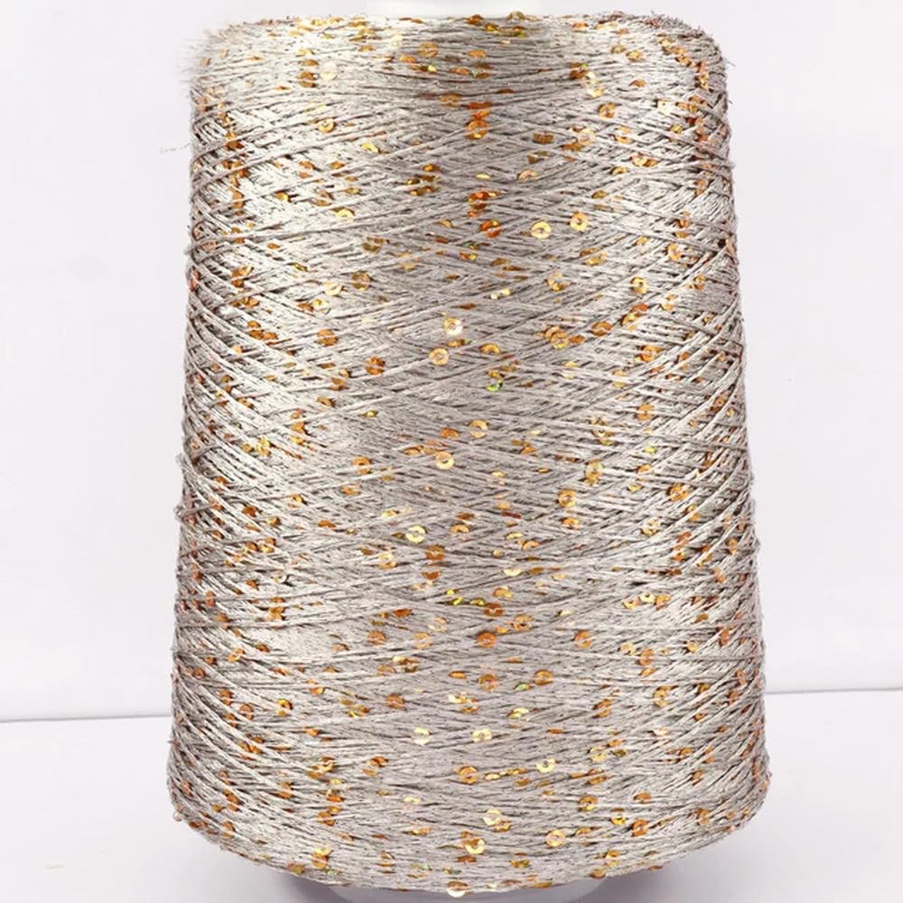 TPIONEER 500G Glitter FancyYarn Sequin Hand Crochet Thread Knitting Clothes Needleworkyarn With Sequins Knitting Yarn Needlework Sequins โ image 1