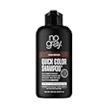 No Gray Quick Permanent Hair Color Shampoo, Dark Brown, 8.45 oz