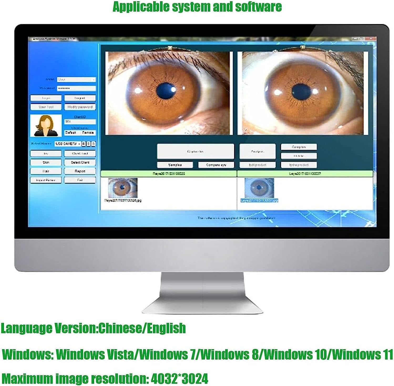 Pro USB Iridoscope Camera - Medical Iris Analyzer with Advanced Iridology Eye Diagnosis Software for Accurate Health Analysis