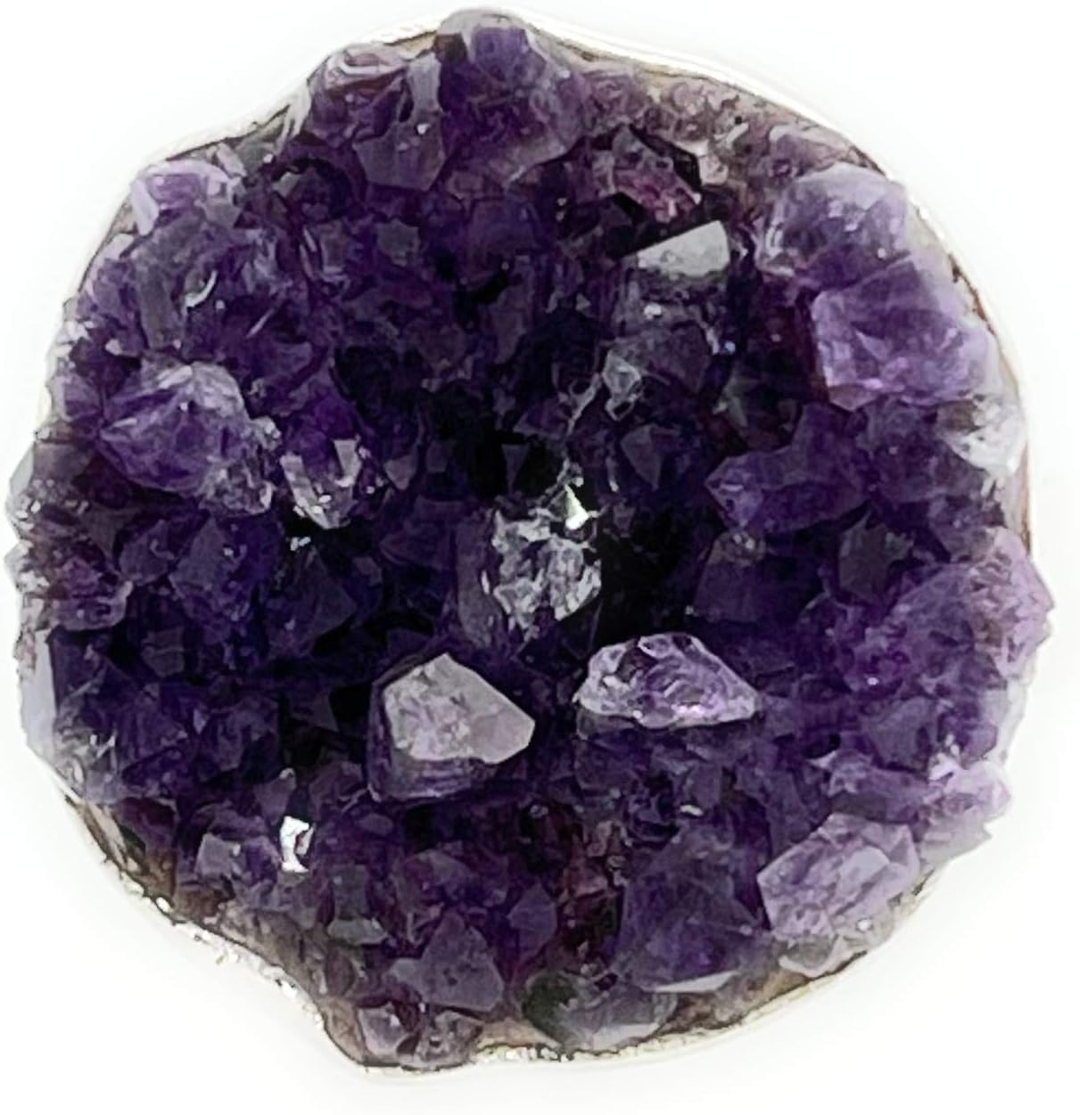 Genuine Raw Purple Amethyst 925 Solid Sterling Silver Ring Size 7, 7.75, 8, 9.25