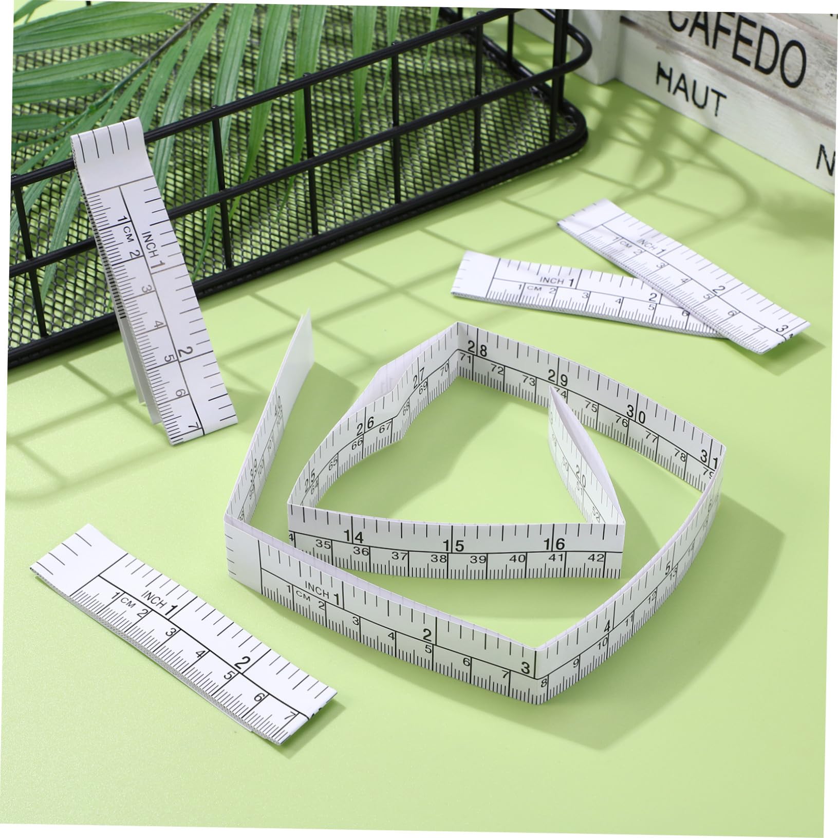 Angoily 25piezas Regla De Papel Graduada De Papel Métrico Desechable Para Medición Corporal Herramienta De Medición Para Heridas Desechable