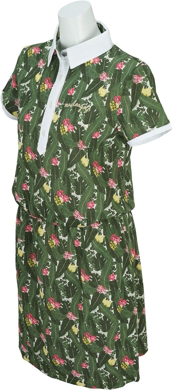 Amazon Co Jp マウロアゴルフ Mauloagolf ワンピース トロピカルリーフワンピース 9361 462 1 レディス 服 ファッション小物