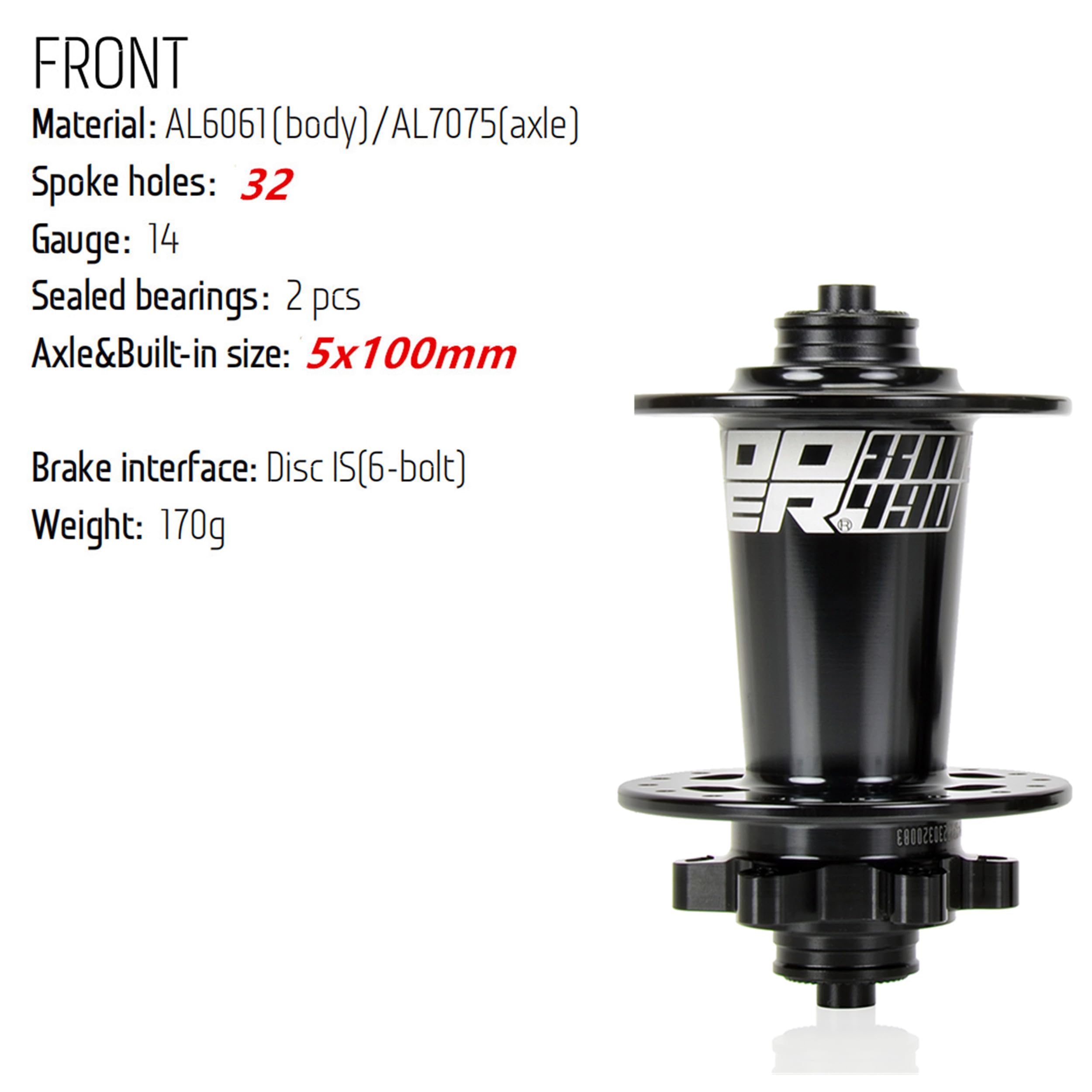 Amazon.com : BestParts XM490 PRO MTB Bike 32H 135mm Quick Release