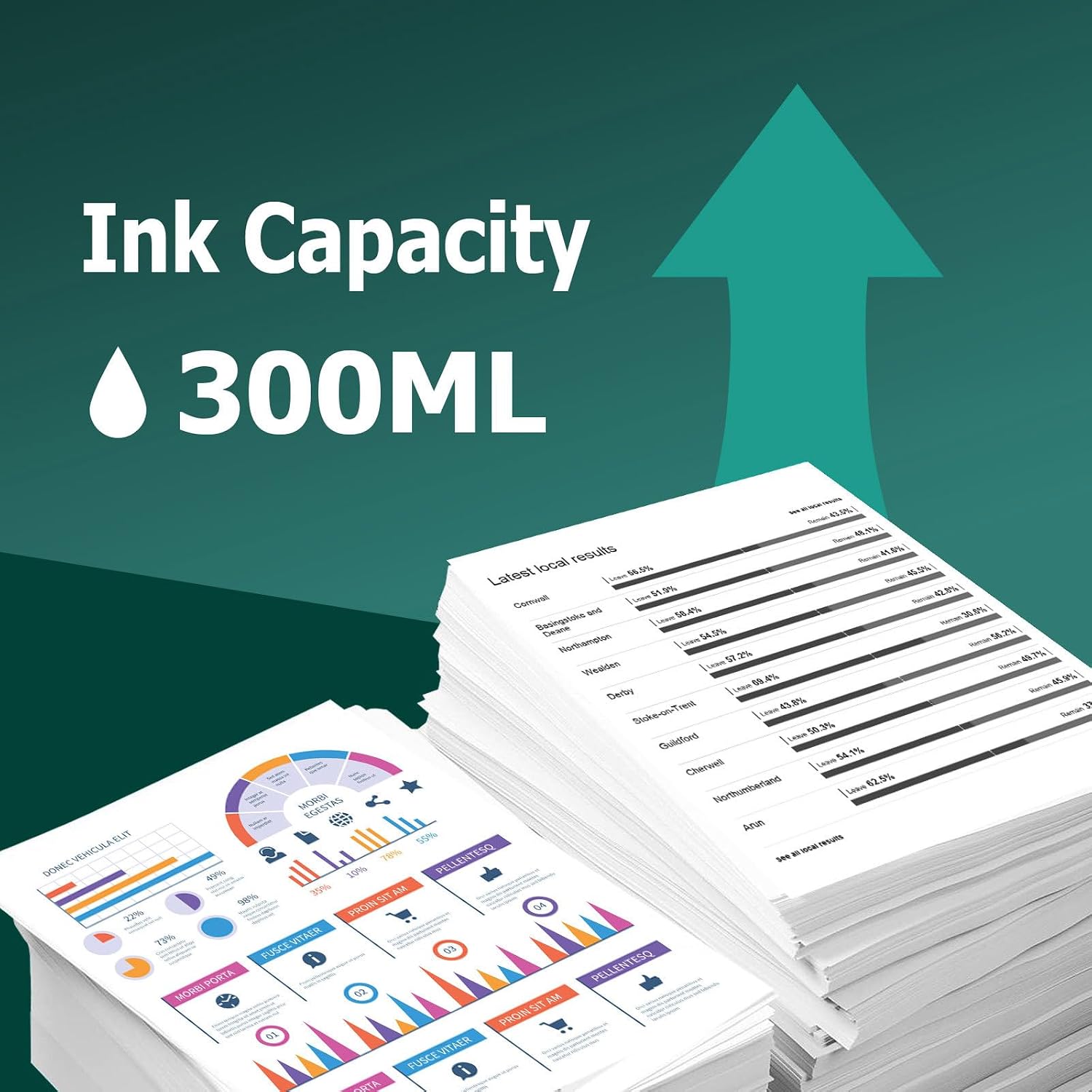 Remanufactured 745 Ink Cartridge(6-Pack) Compatible with F9K06A F9K05A F9K04A F9K03A F9K02A F9K01A Toner Cartridge for HP Designjet Z2600 Z5600 Printer