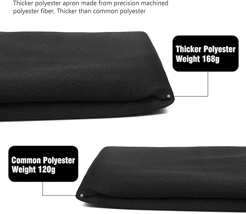 Miniatura 8 de Paquete de 2 delantales con peto 100% algodón con 2 bolsillos para cocina, mujeres y hombres, rojo