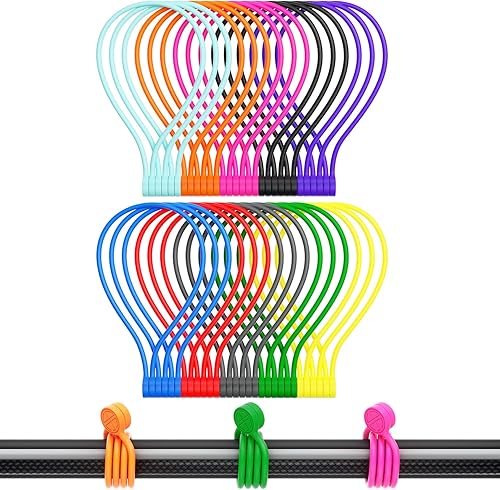 Bridas magnéticas para cables, de silicona, reutilizables, para organizar y agrupar cables, se pueden utilizar en casa, oficina, escuela, al aire