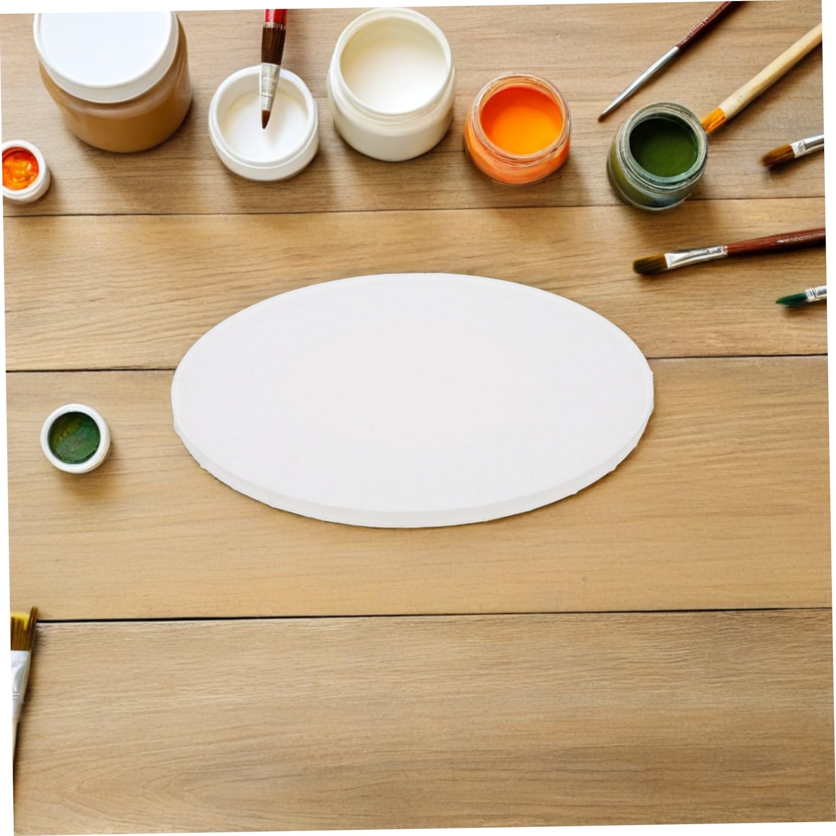 5 Piezas Marco de Pintura al Óleo Ovalado de Madera Resistente Lienzo para Dibujar Tablero de Dibujo al Óleo sin Terminar Suministros para Pintura