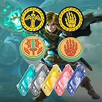 Vista 7 de Juego de empuñaduras de pulgar para Nintendo SwitchOLEDLite, para Nintendo Switch, tapas de palanca analógica de silicona para Switch Joycon