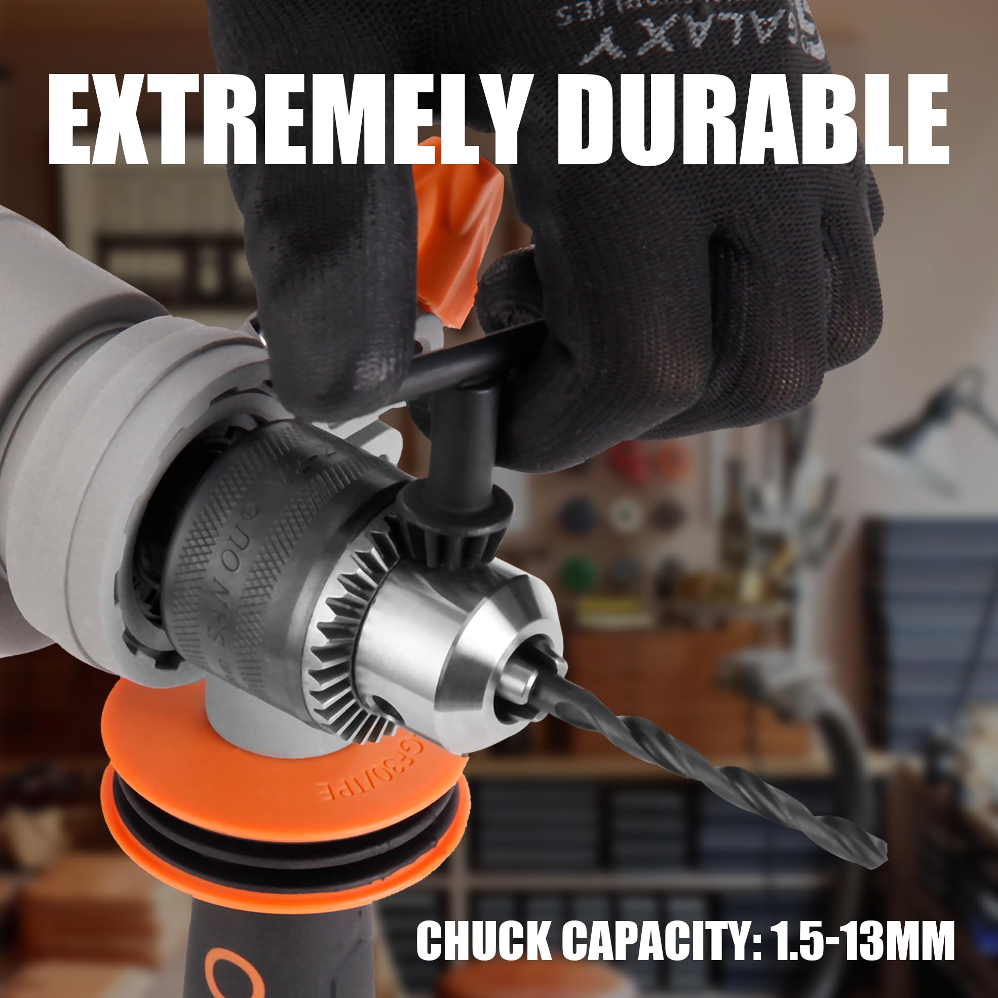 MAXPRO Perceuse à Percussion Filaire1050W 2800RPM, Bouton de Vitesse Variable, Fonction Marteau et Perceuse 2 en 1, Mandrin 13mm,Poignée à Rotation 360°